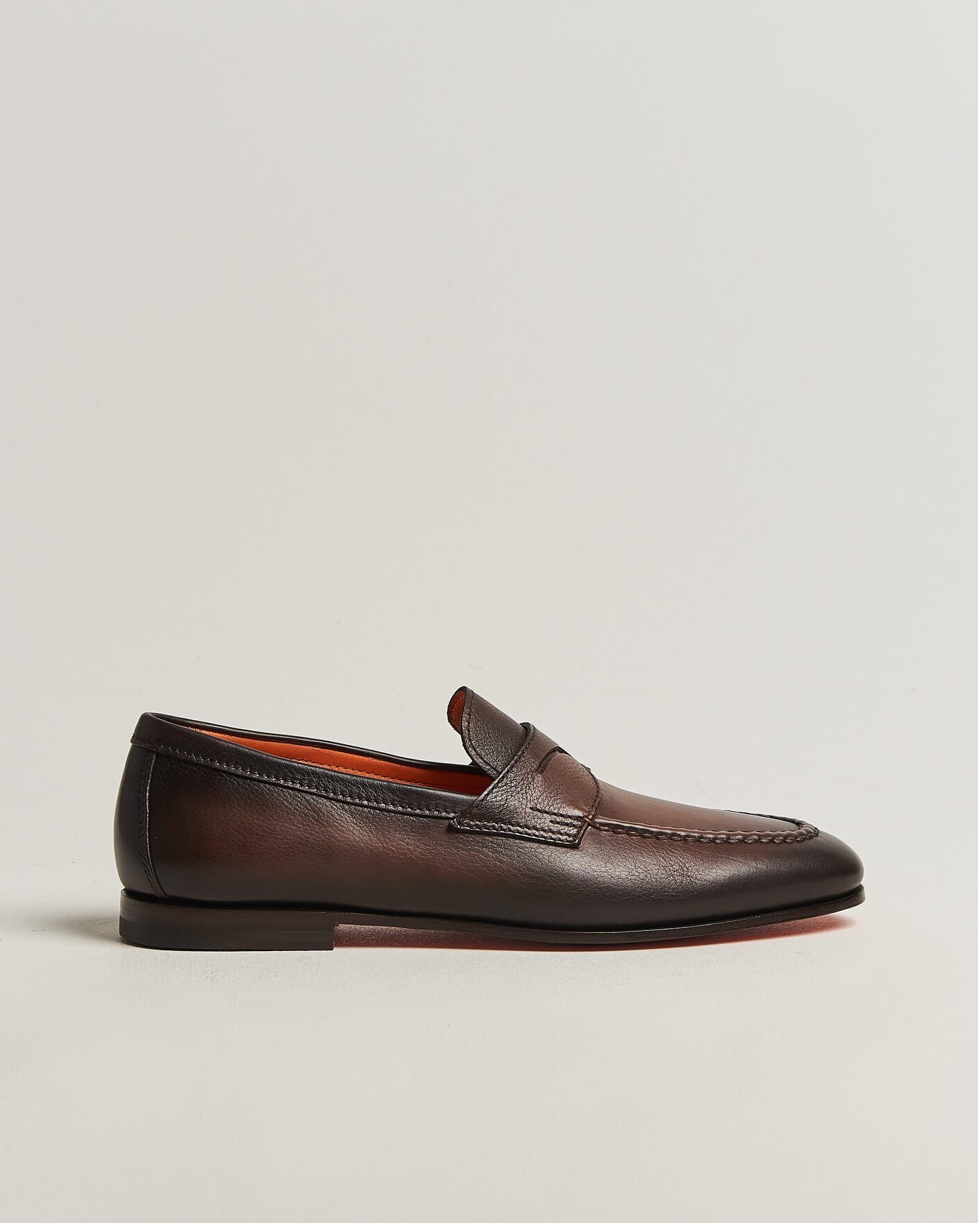Men | Loafers | Santoni | Penny Loafers Dark Brown Calf