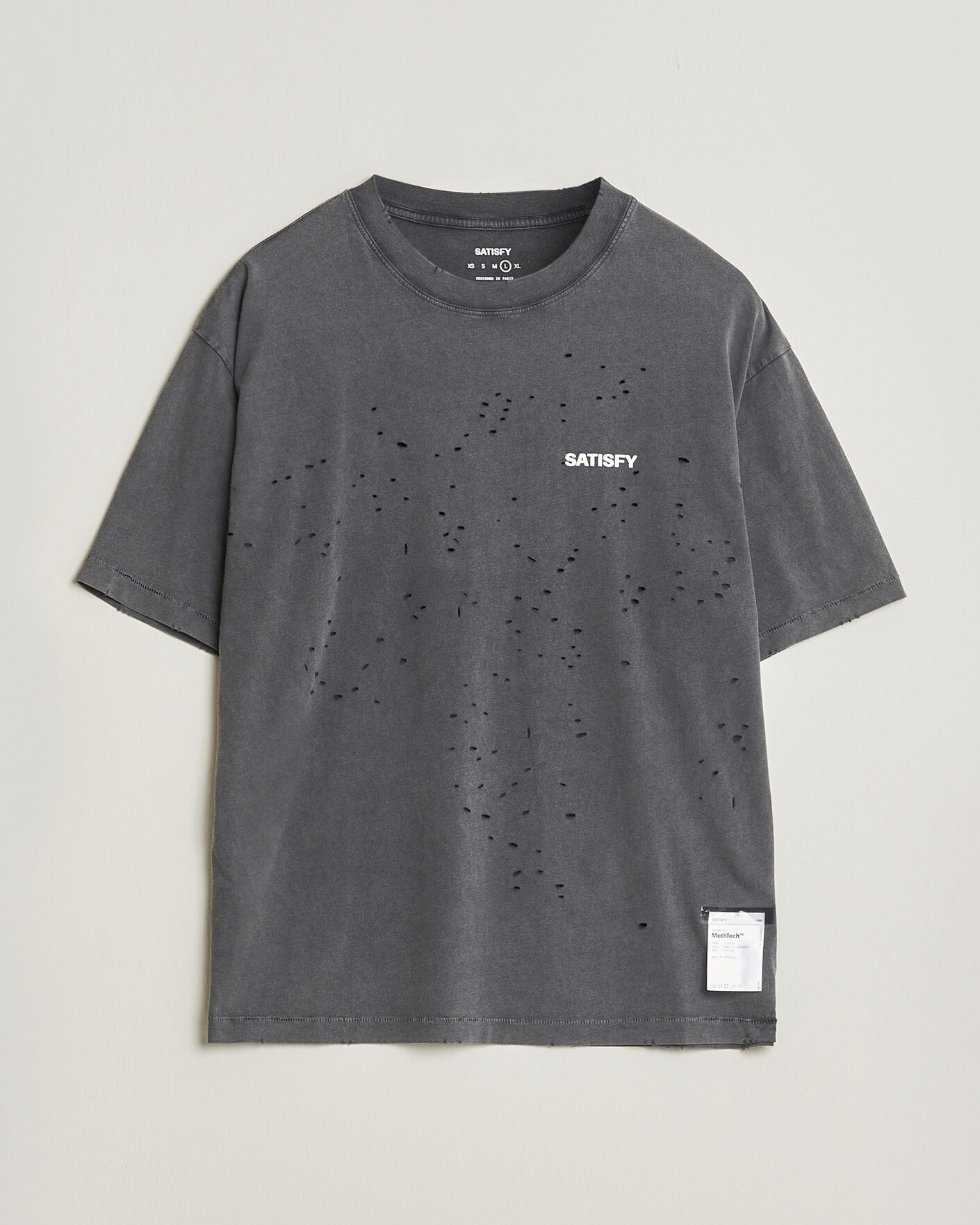 Men | T-Shirts | Satisfy | MothTech Small Logo T-Shirt Aged Black