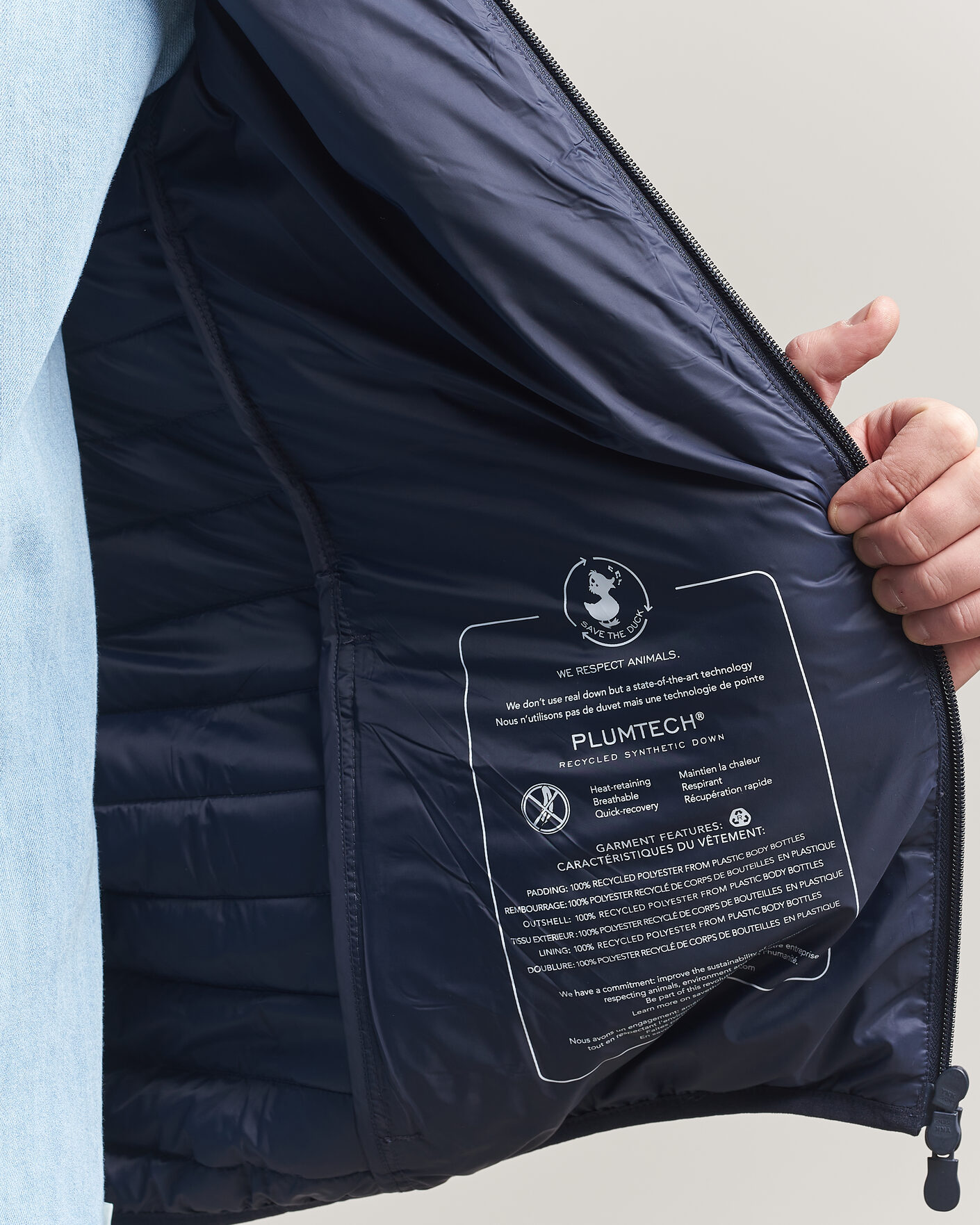 Men | Coats & Jackets | Save The Duck | Cole Lightweight Padded Jacket  Navy