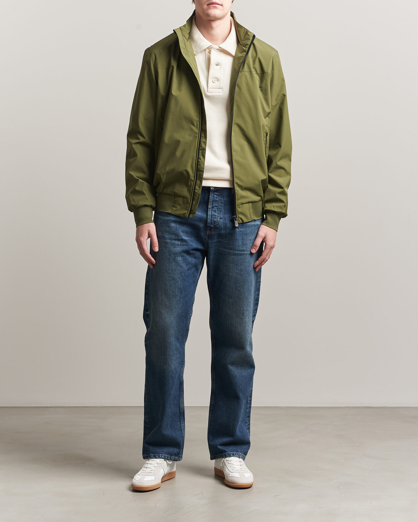 Men | Coats & Jackets | Save The Duck | Finlay Nylon Harrington Jacket Dusty Olive