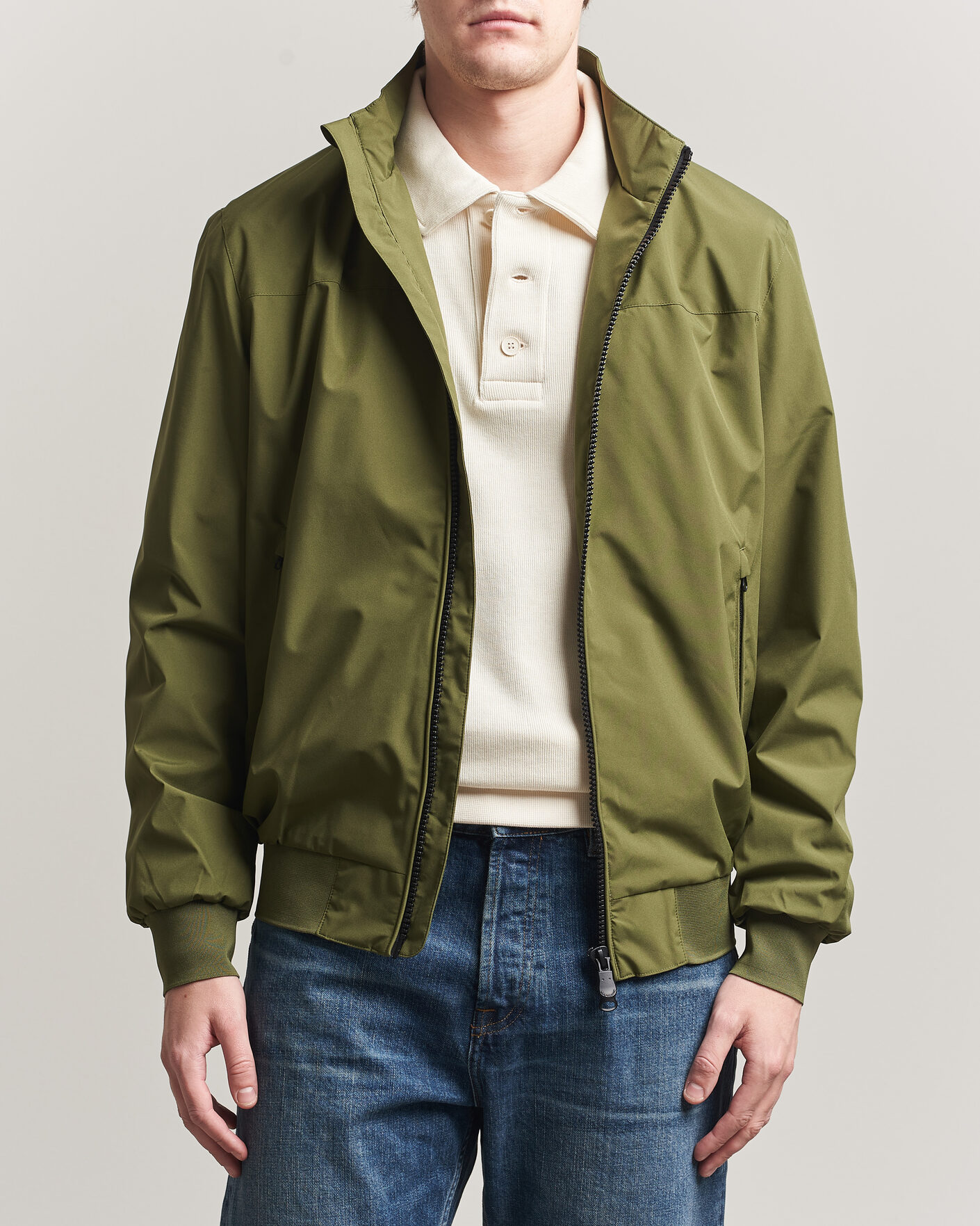 Men | Coats & Jackets | Save The Duck | Finlay Nylon Harrington Jacket Dusty Olive