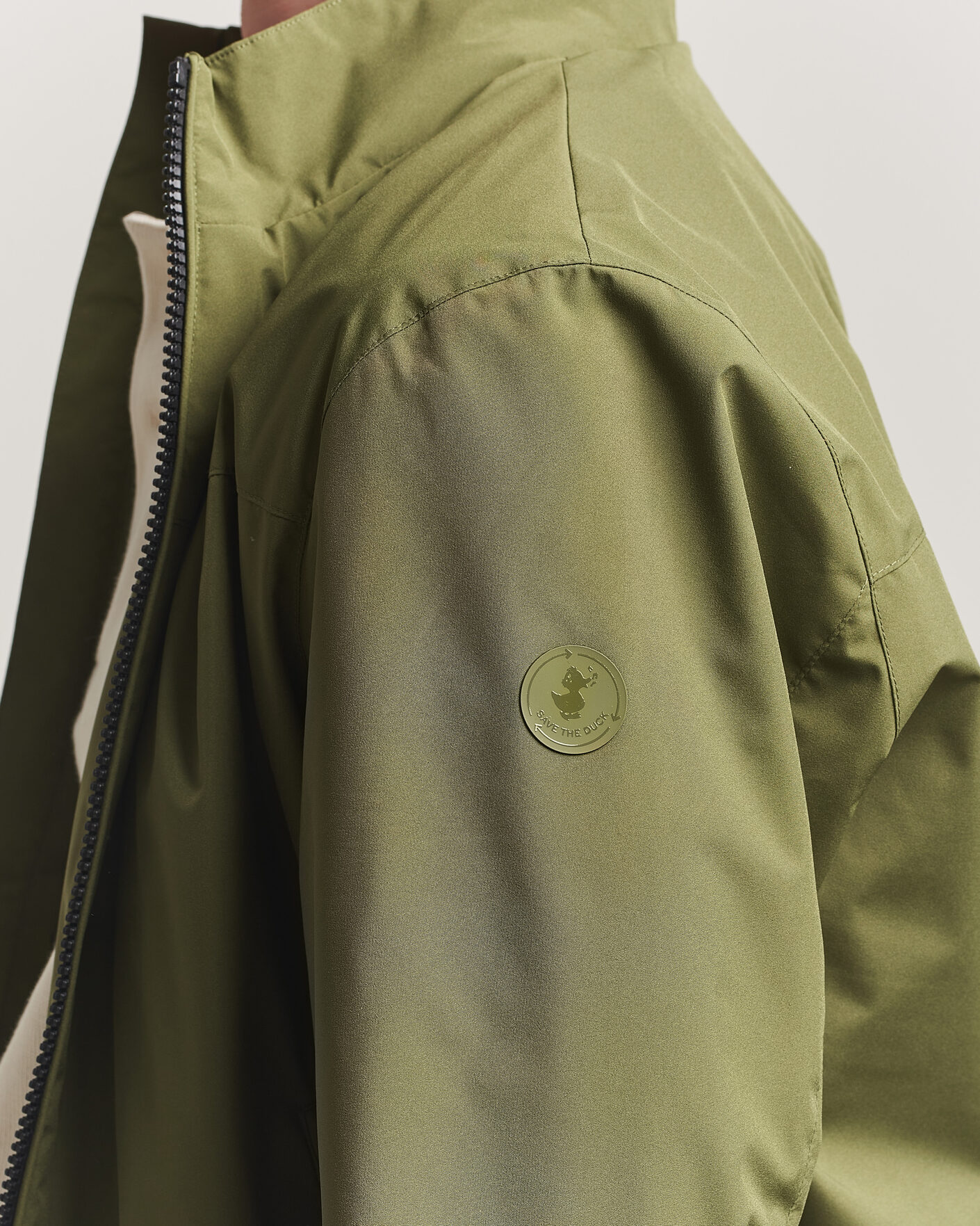Men | Coats & Jackets | Save The Duck | Finlay Nylon Harrington Jacket Dusty Olive