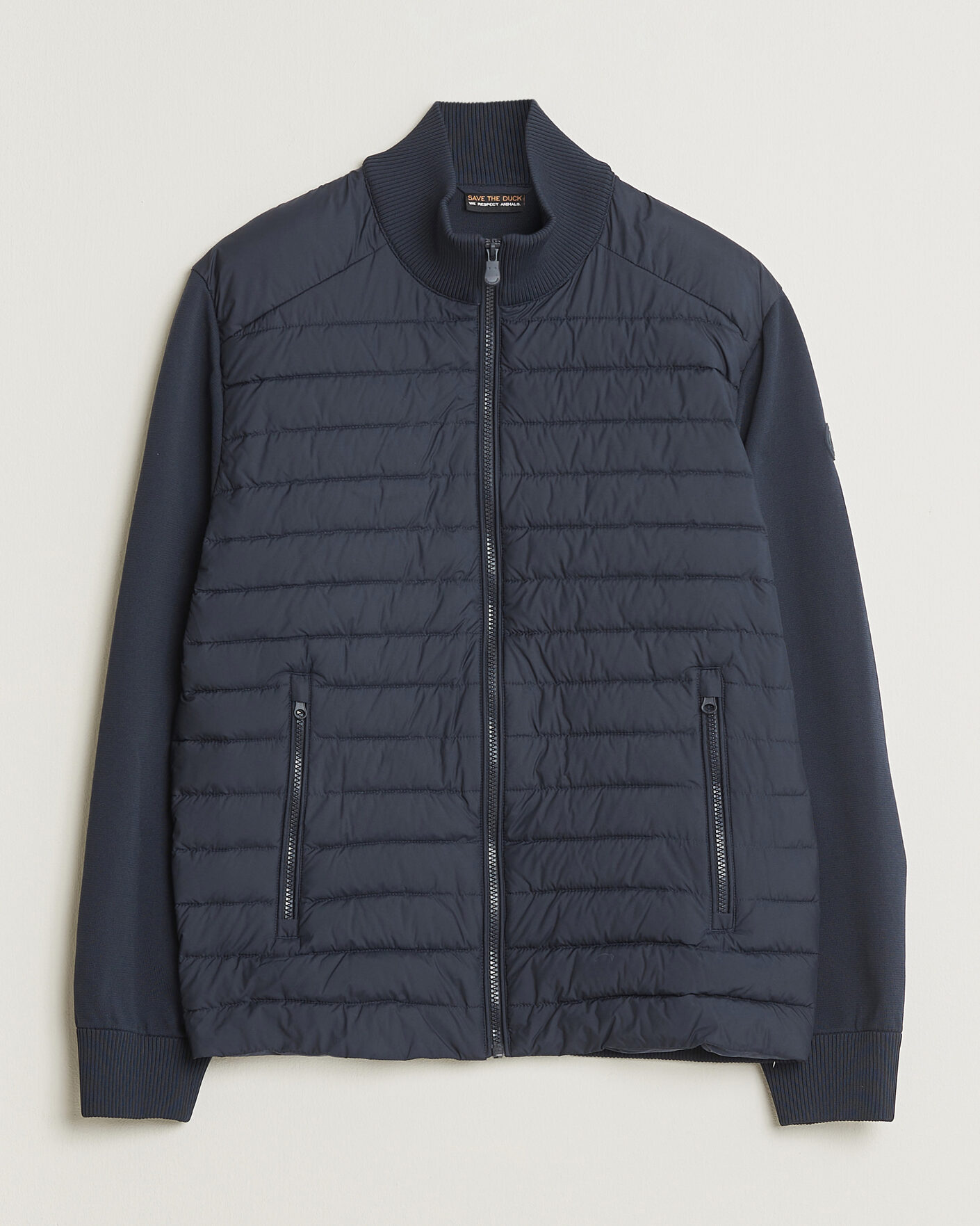 Men | Coats & Jackets | Save The Duck | Sedum Lightweight Padded Hybrid Jacket Navy Blue