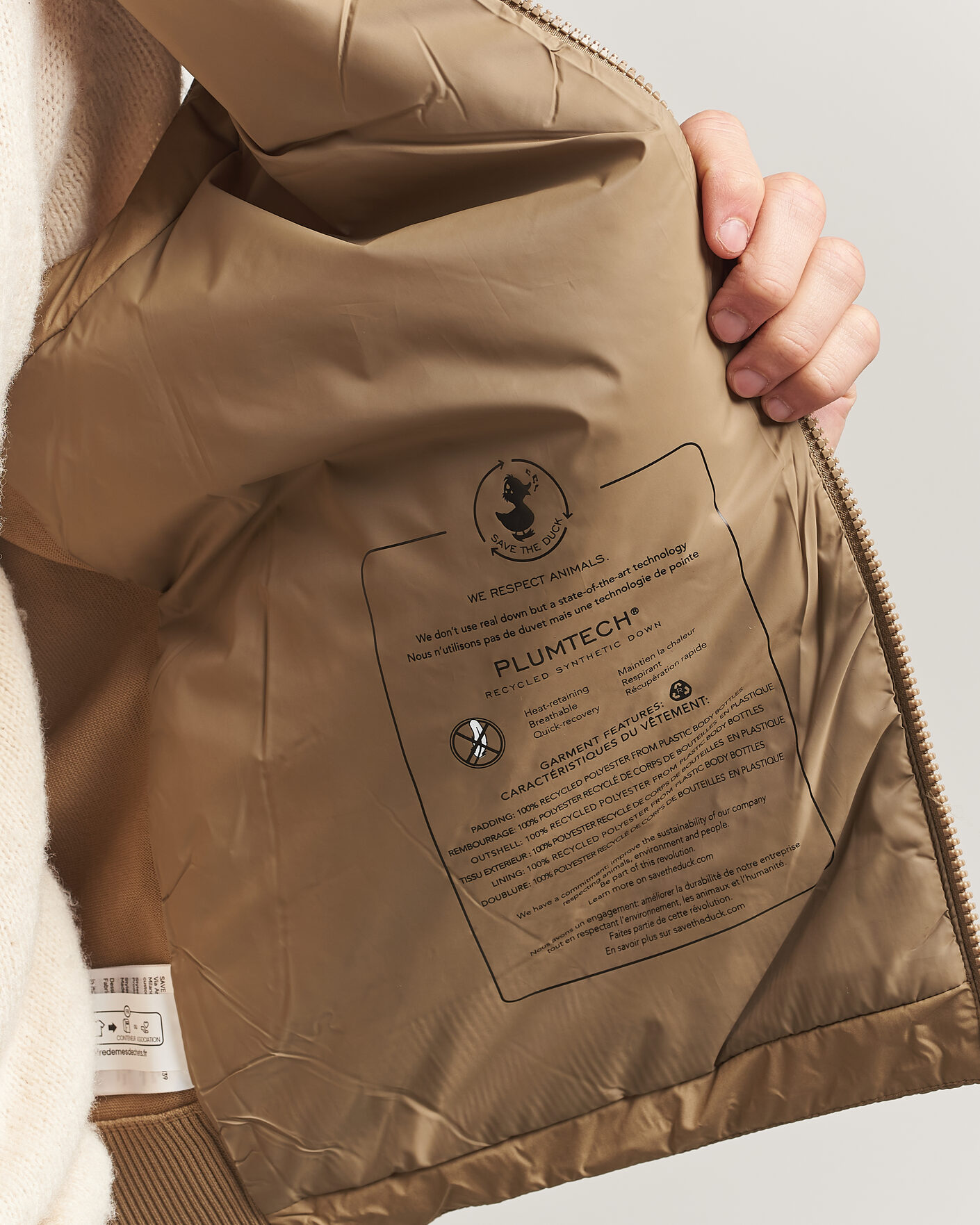 Men | Gilets | Save The Duck | Orris Hybrid Vest Khaki Brown