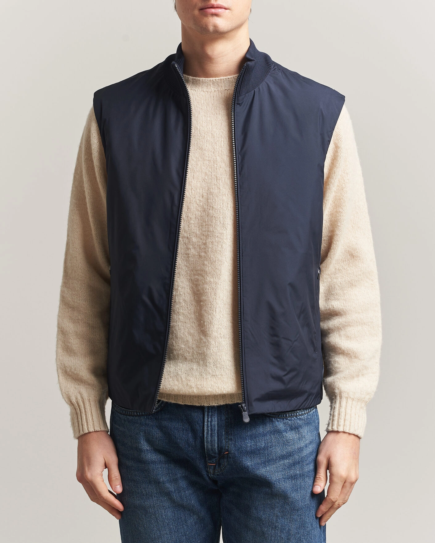 Men | Gilets | Save The Duck | Orris Hybrid Vest Navy Blue