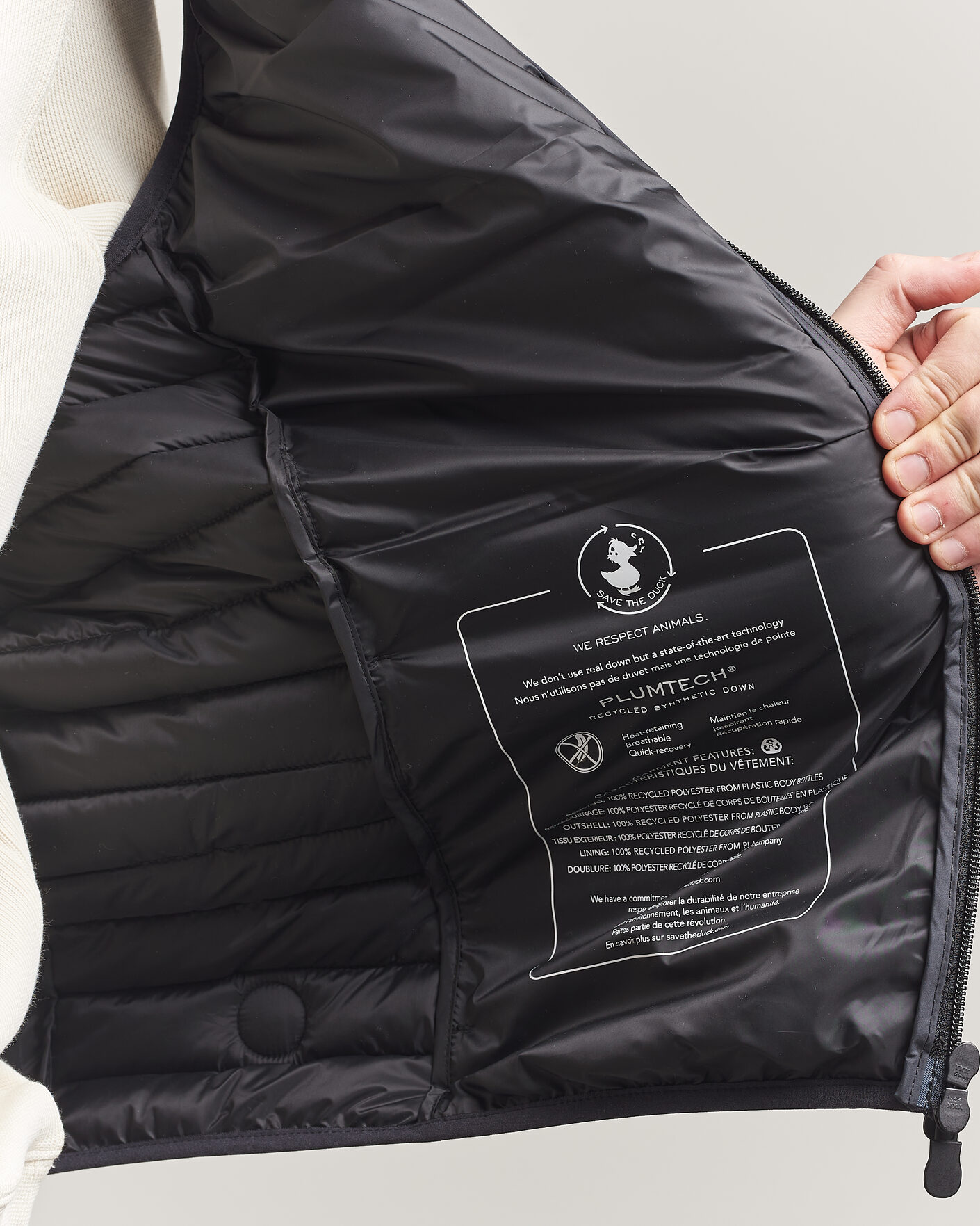 Men | Gilets | Save The Duck | Dave Lightweight Padded Vest Black