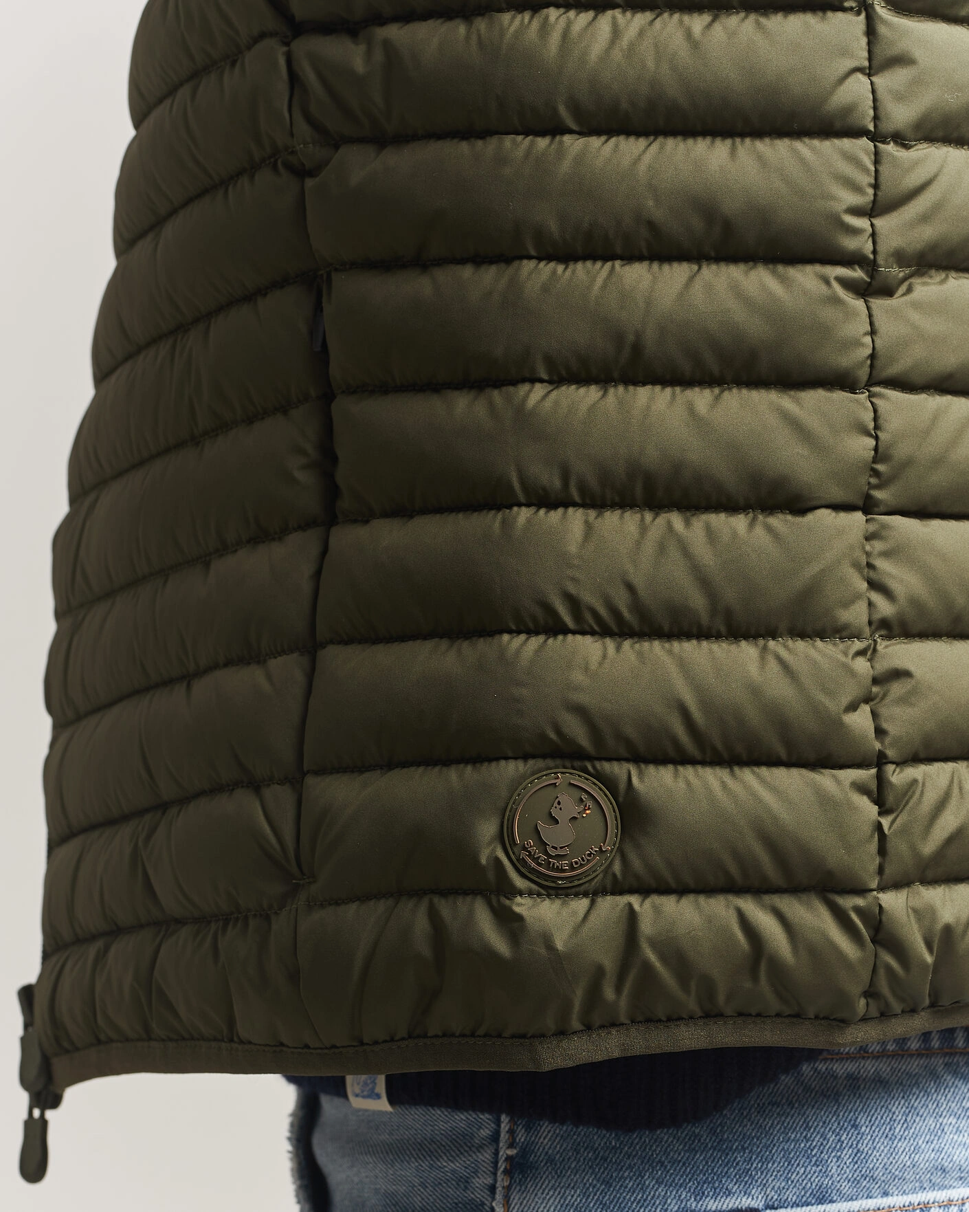 Men | Gilets | Save The Duck | Dave Lightweight Padded Vest Snake Green