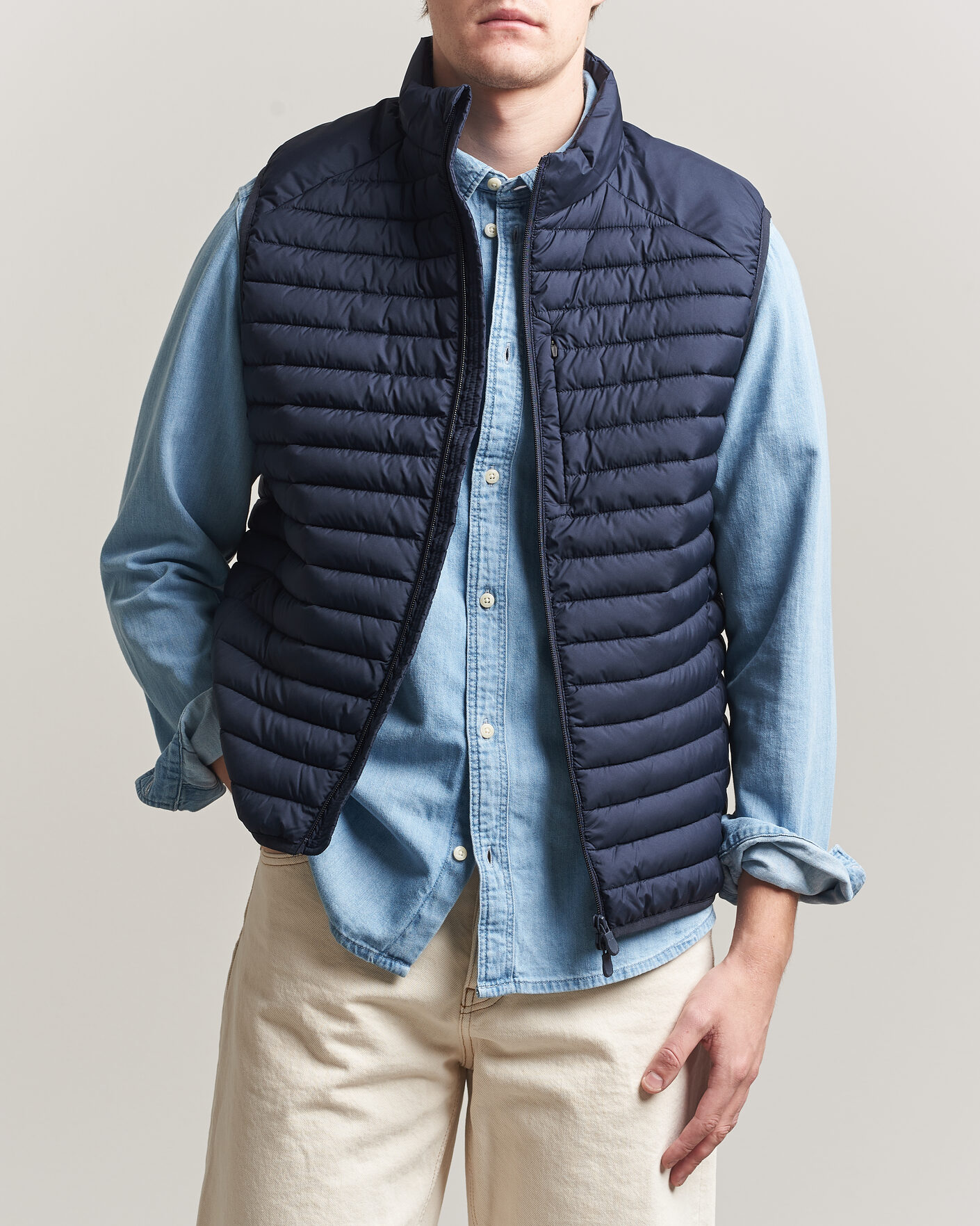 Men | Gilets | Save The Duck | Dave Lightweight Padded Vest Navy Blue