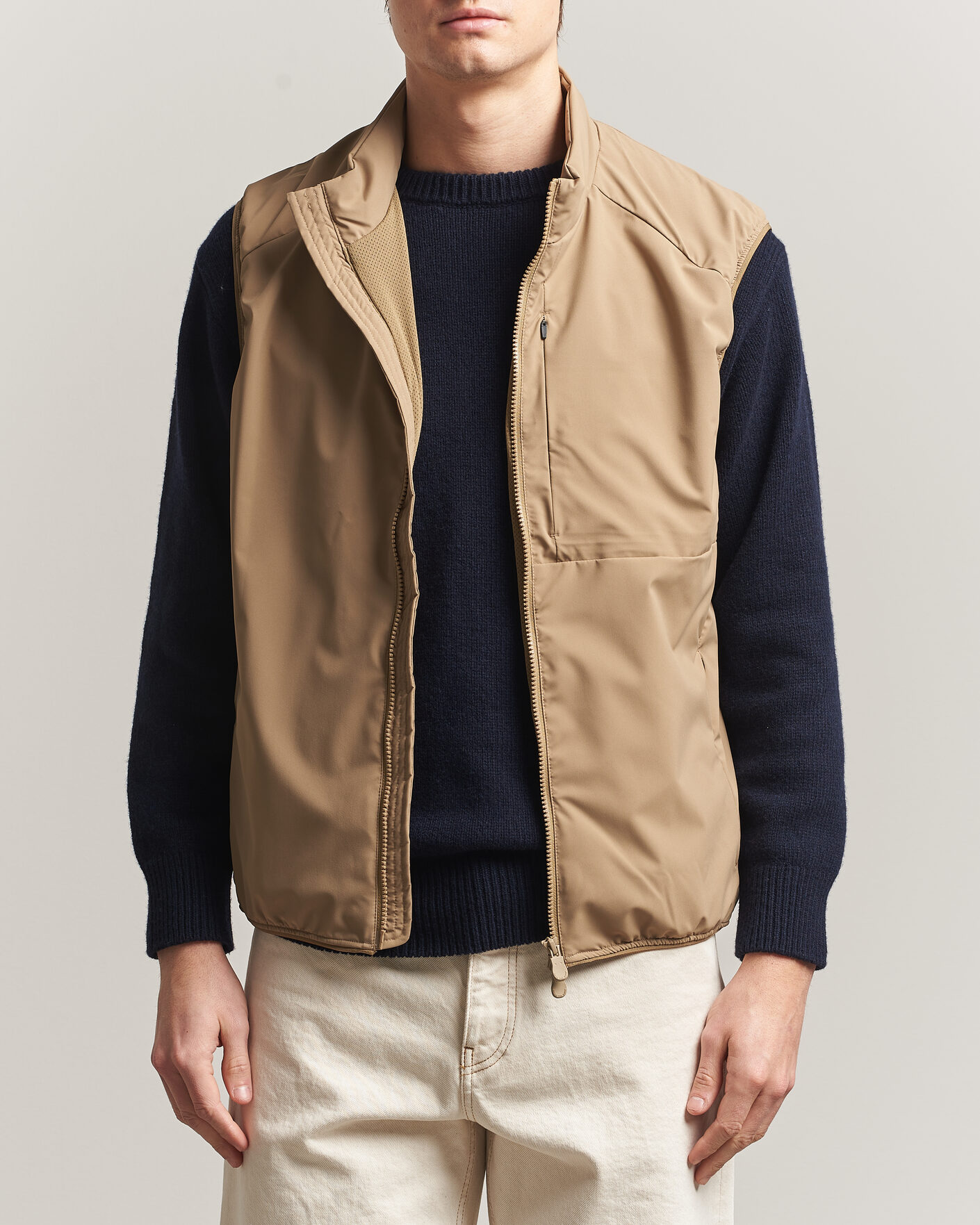 Men | Gilets | Save The Duck | Joe Wind/Water Resistant Vest Khaki Brown