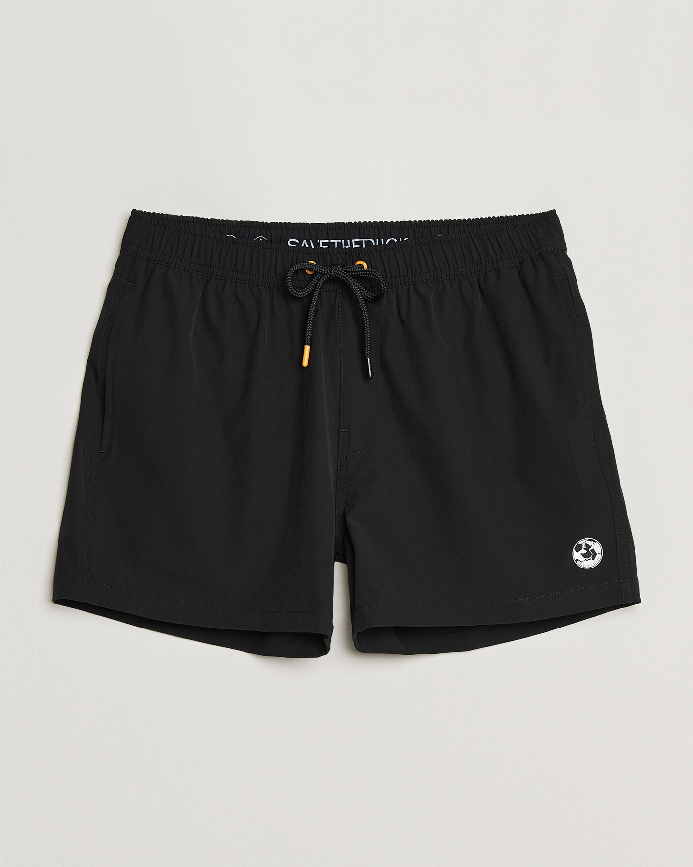 Men | Swimwear | Save The Duck | Plain Drawstring Swimshorts Black