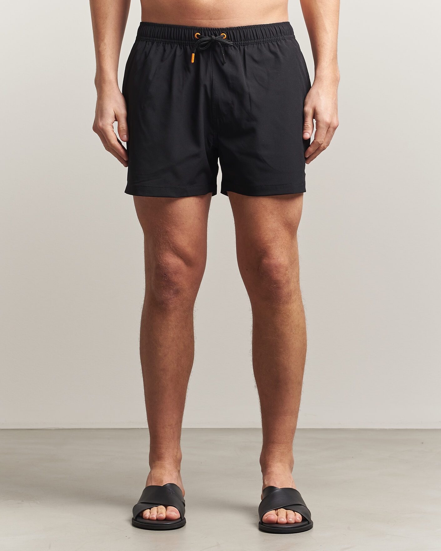 Men | Swimwear | Save The Duck | Plain Drawstring Swimshorts Black