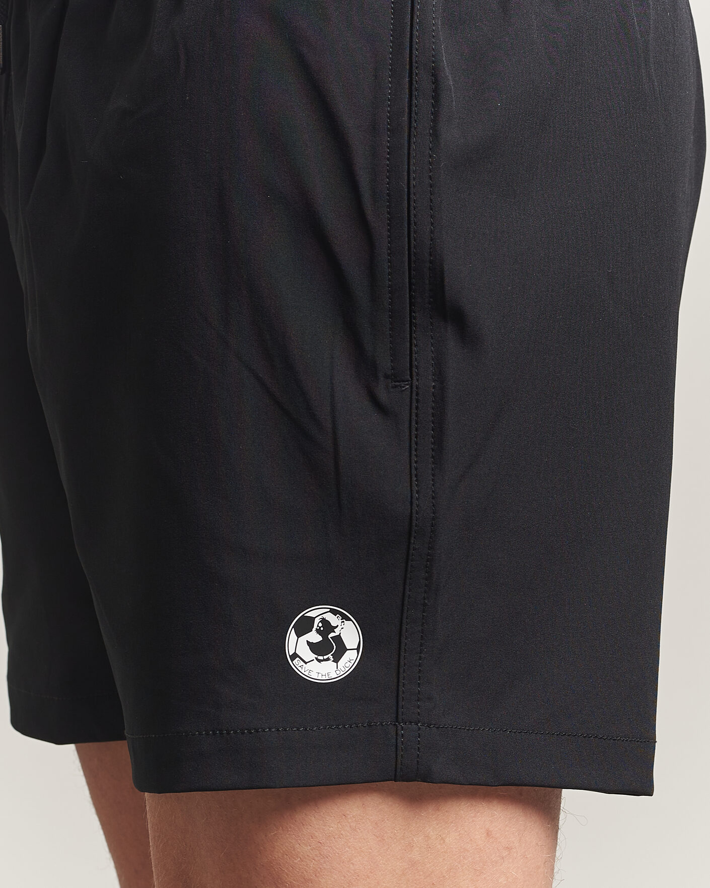 Men | Swimwear | Save The Duck | Plain Drawstring Swimshorts Black