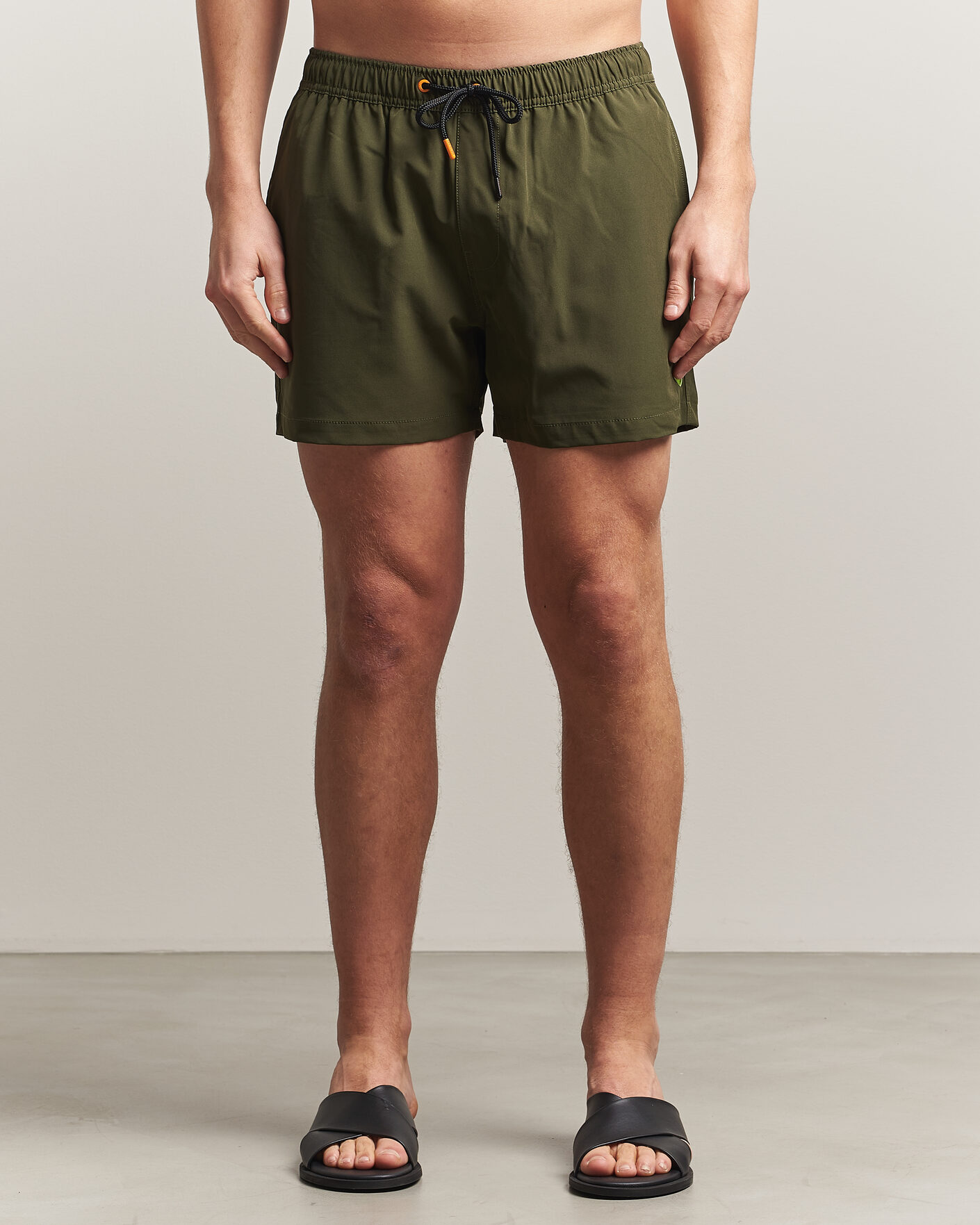 Men | Swimwear | Save The Duck | Plain Drawstring Swimshorts Snake Green