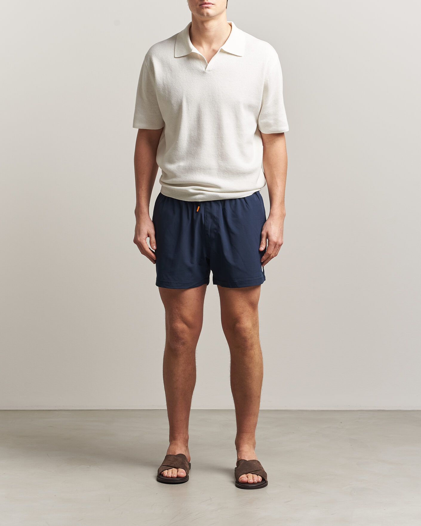 Men | Swimwear | Save The Duck | Plain Drawstring Swimshorts Navy