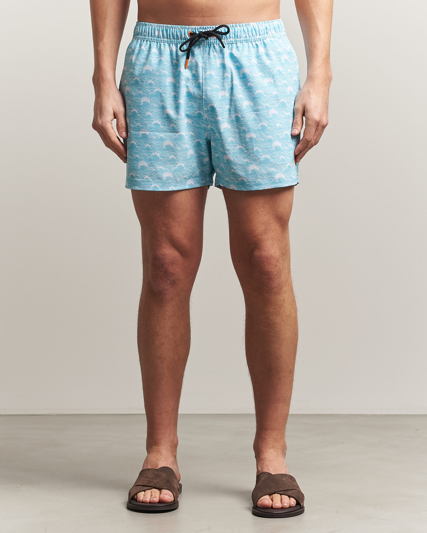 Men | Swimwear | Save The Duck | Printed Drawstring Swimshorts Waves