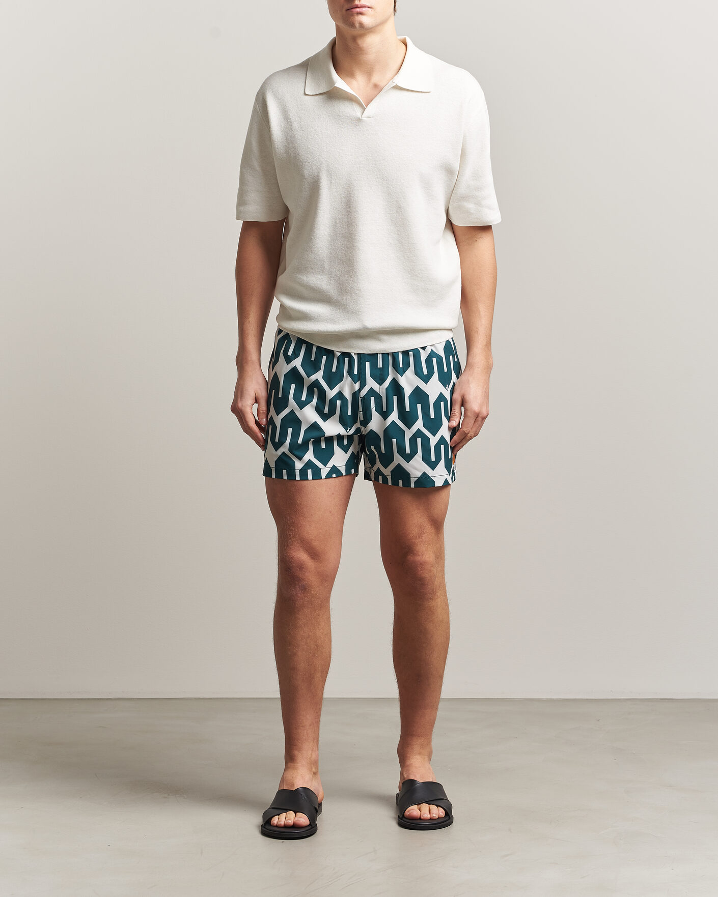 Men | Swimwear | Save The Duck | Printed Drawstring Swimshorts Zig Zag