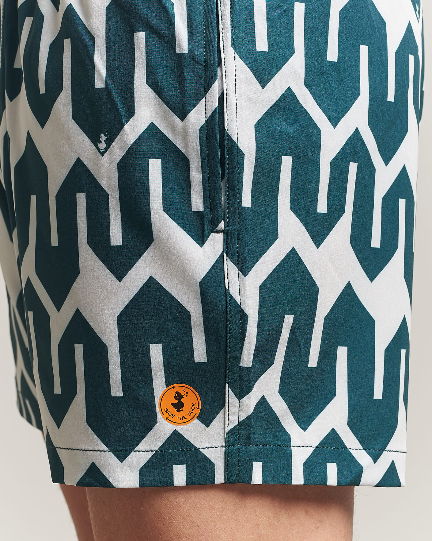 Men | Swimwear | Save The Duck | Printed Drawstring Swimshorts Zig Zag