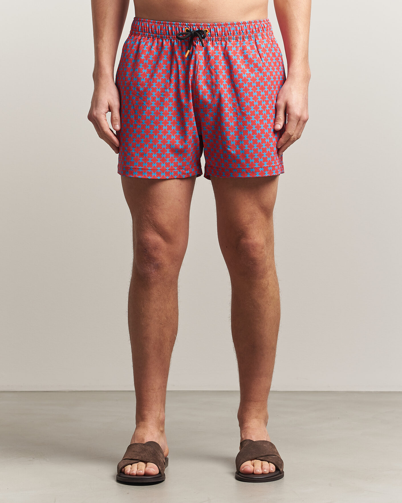 Men | Swimwear | Save The Duck | Printed Drawstring Swimshorts Geometrical Flowers
