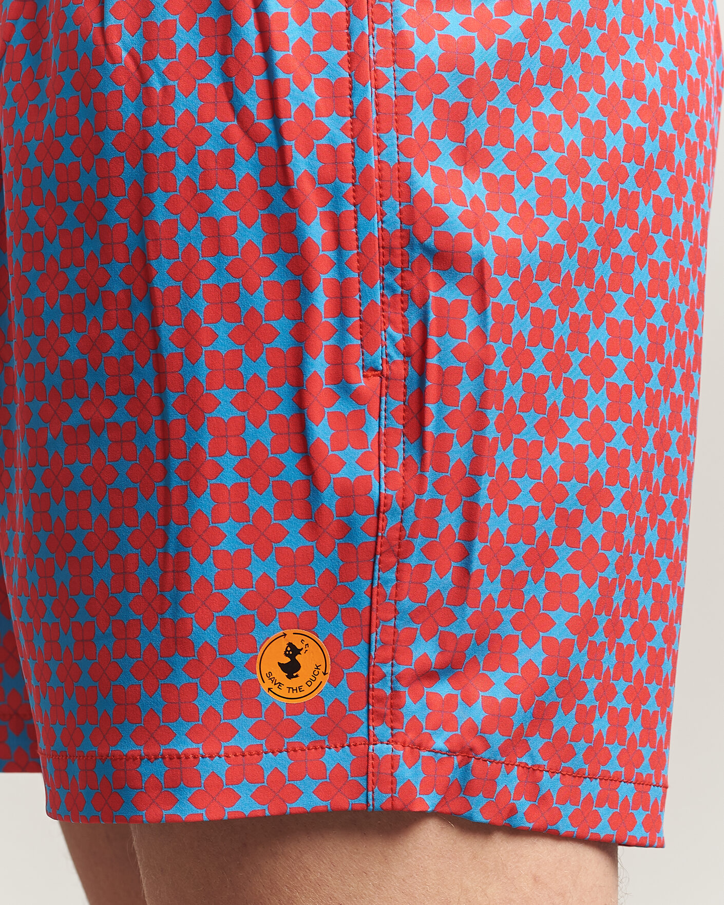 Men | Swimwear | Save The Duck | Printed Drawstring Swimshorts Geometrical Flowers