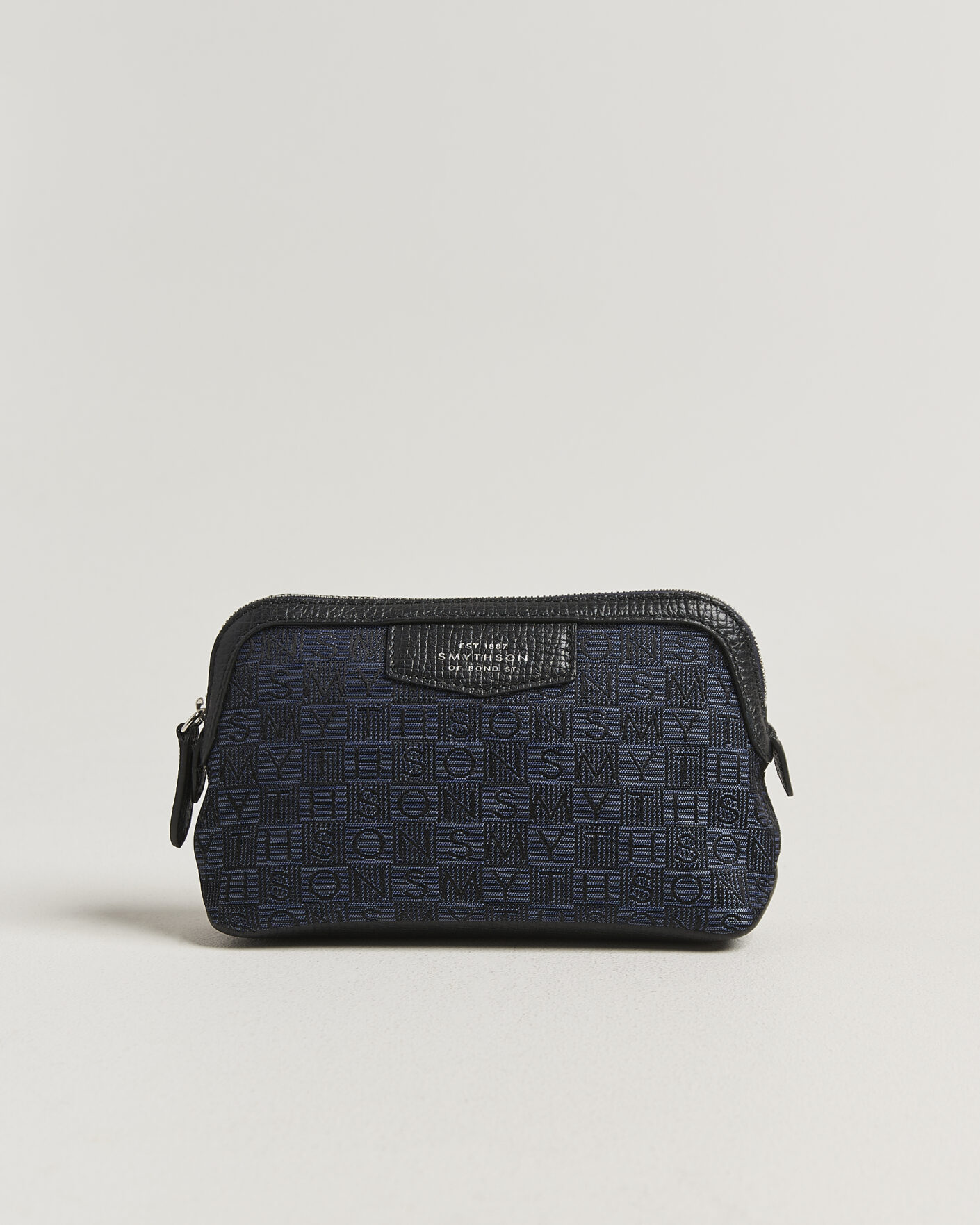 Men | Bags | Smythson | Canvas Stamp Small Travel Pouch Navy