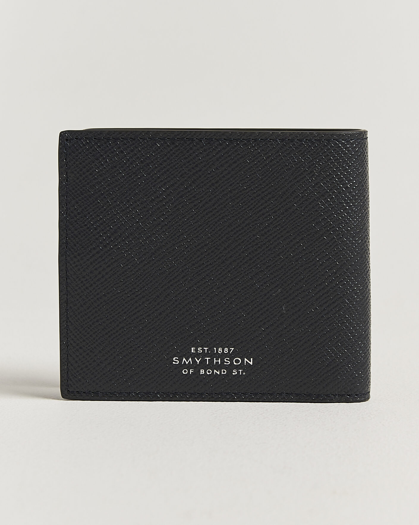 Men | Wallets | Smythson | Panama 6 Card Leather Wallet Stripe Navy