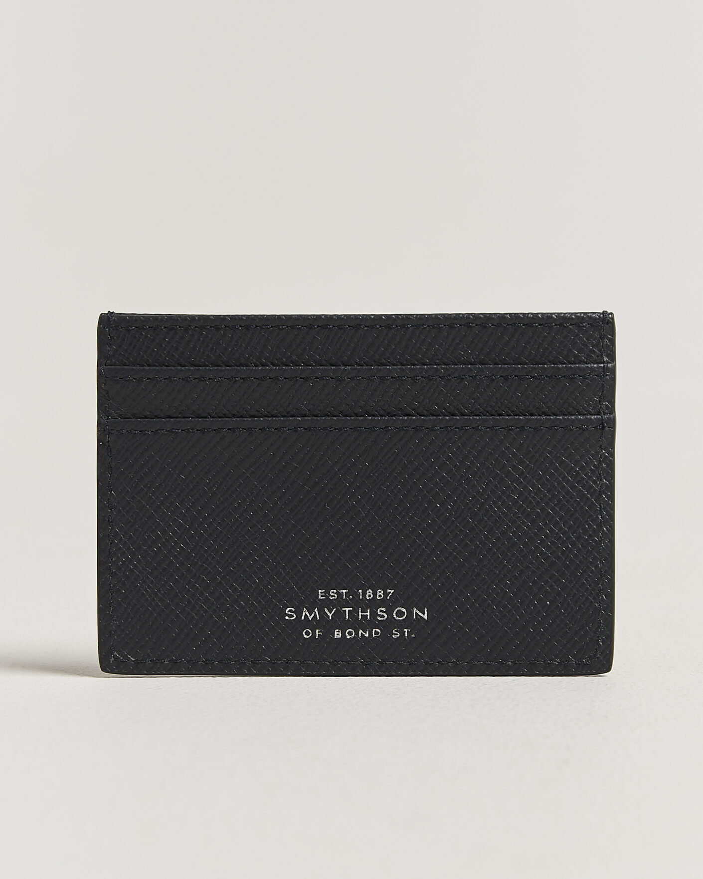 Men | Wallets | Smythson | Panama Flat Cardholder  Navy