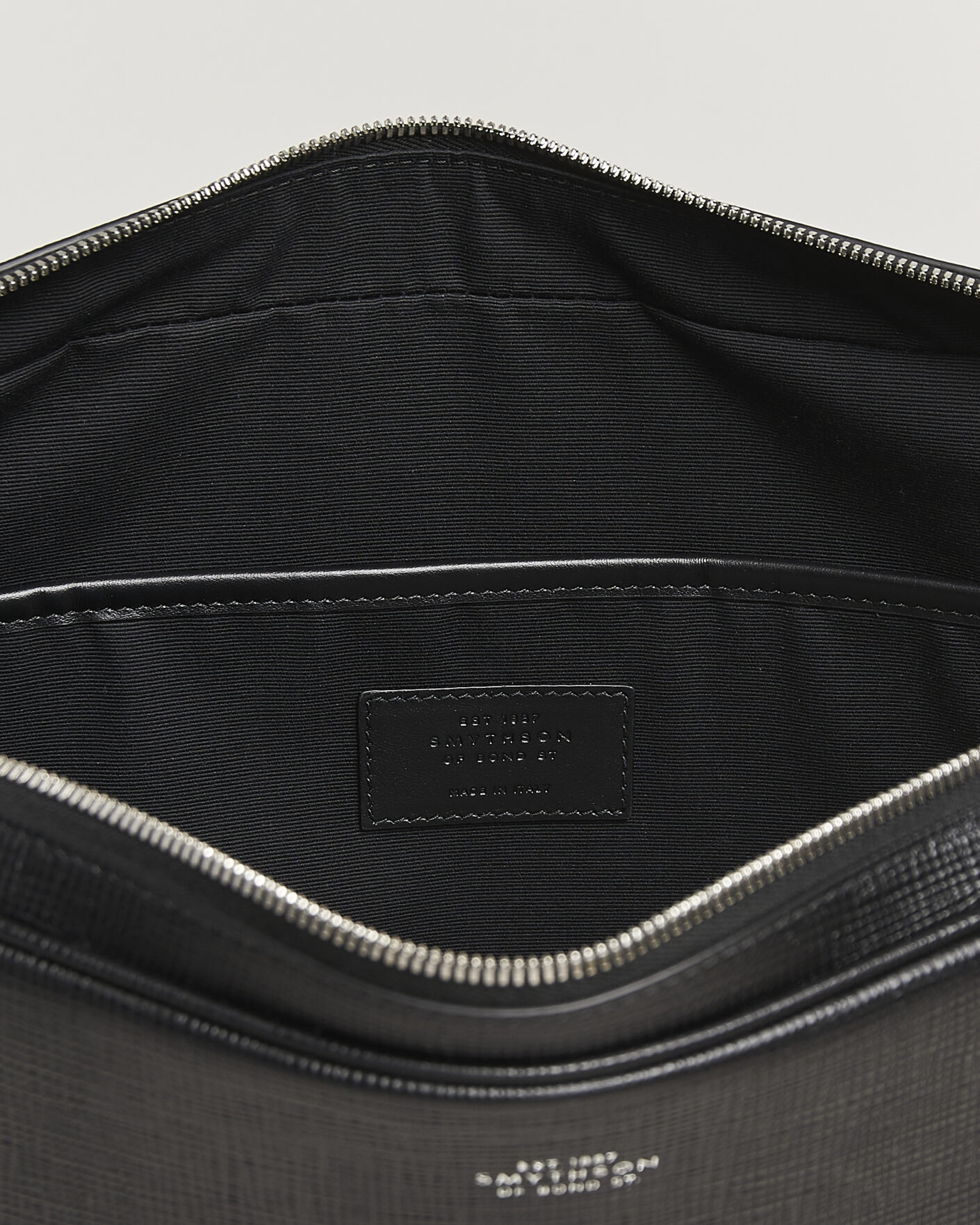 Men | Bags | Smythson | Panama Slim Messenger Bag Black