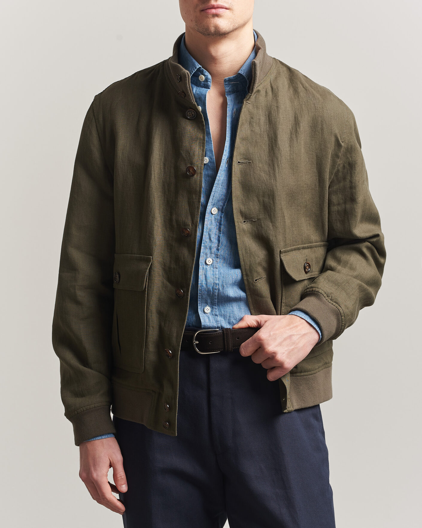 Valstar Valstarino Linen Jacket Olive at CareOfCarl.com