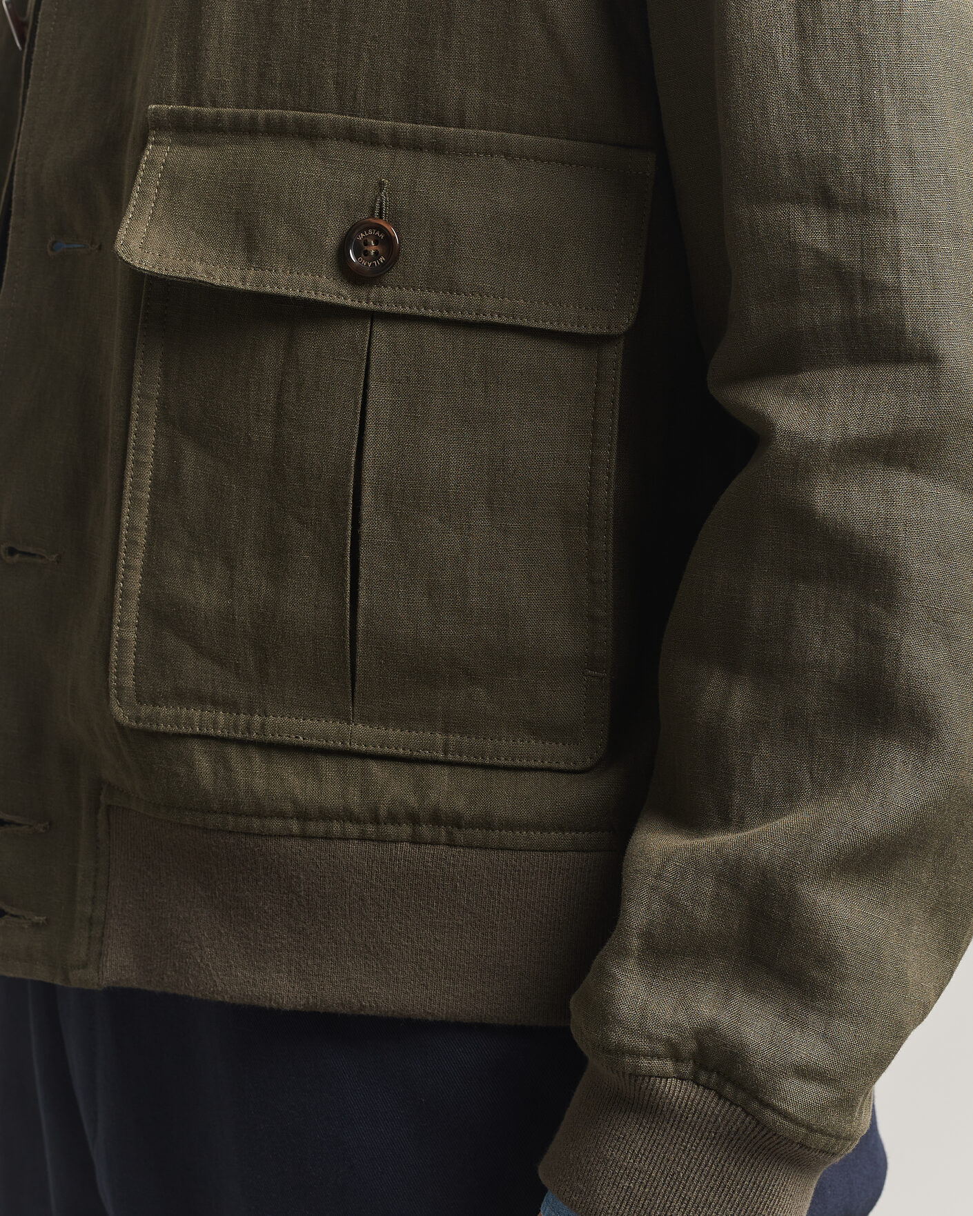 Men | Coats & Jackets | Valstar | Valstarino Linen Jacket Olive