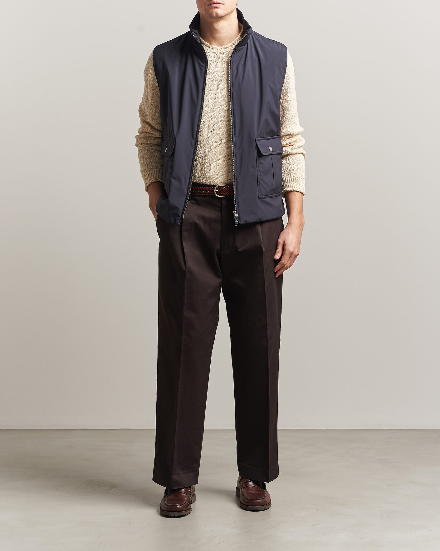 Men | Gilets | Valstar | Nylon Zip Vest Navy