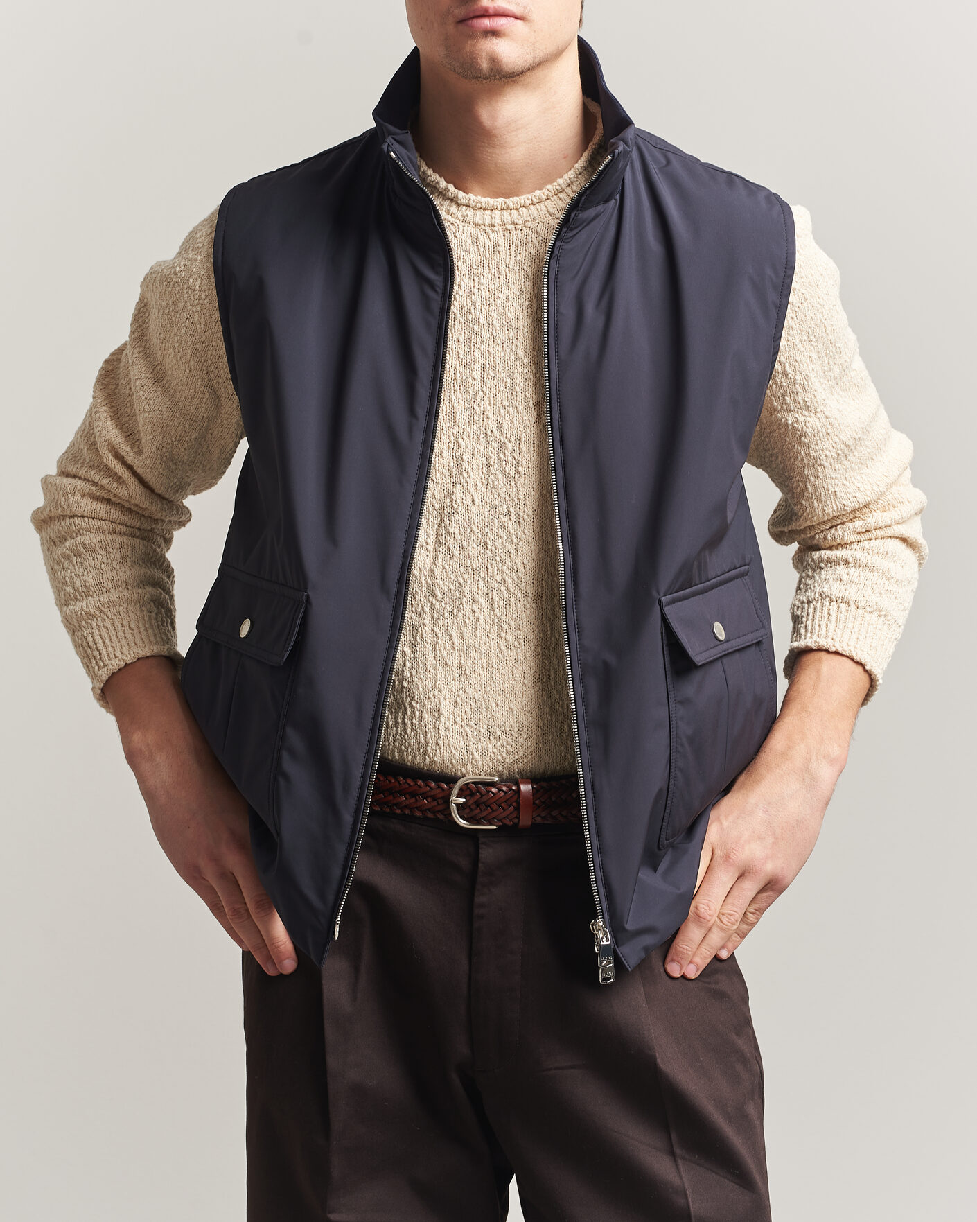 Men | Gilets | Valstar | Nylon Zip Vest Navy