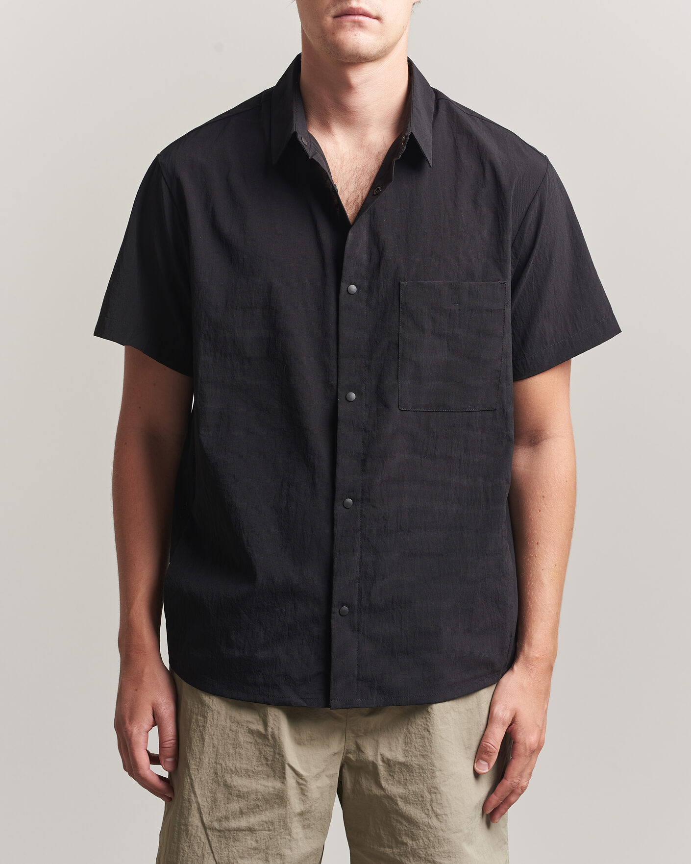Men | T-Shirts | Snow Peak | Quick Dry Shirt Black