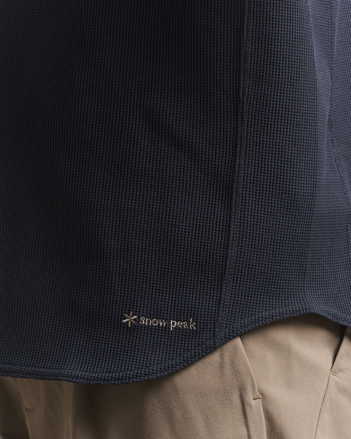 Men | T-Shirts | Snow Peak | Dry Waffle T-Shirt Dark Navy