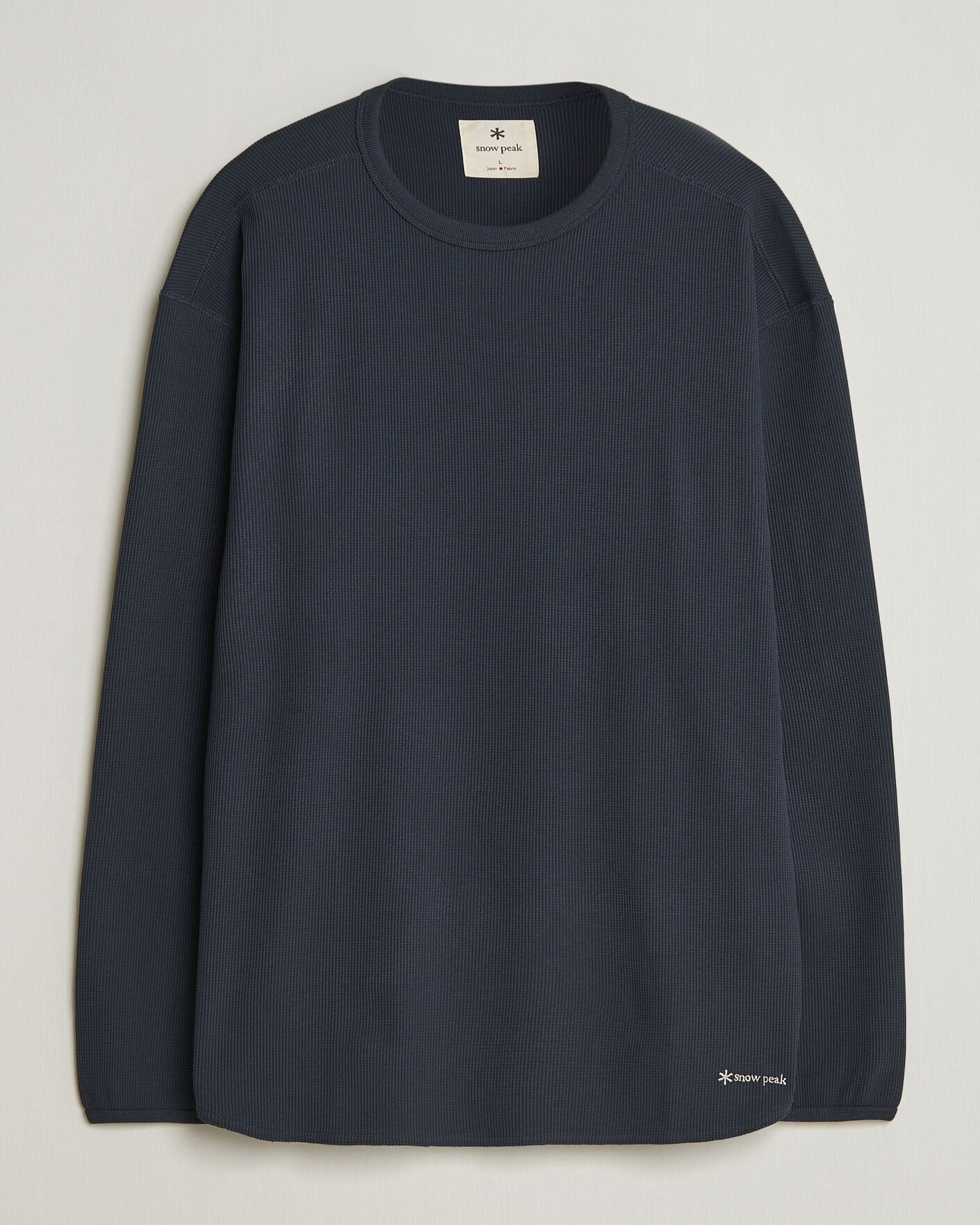 Men | T-Shirts | Snow Peak | Dry Waffle Long Sleeve T-Shirt Dark Navy