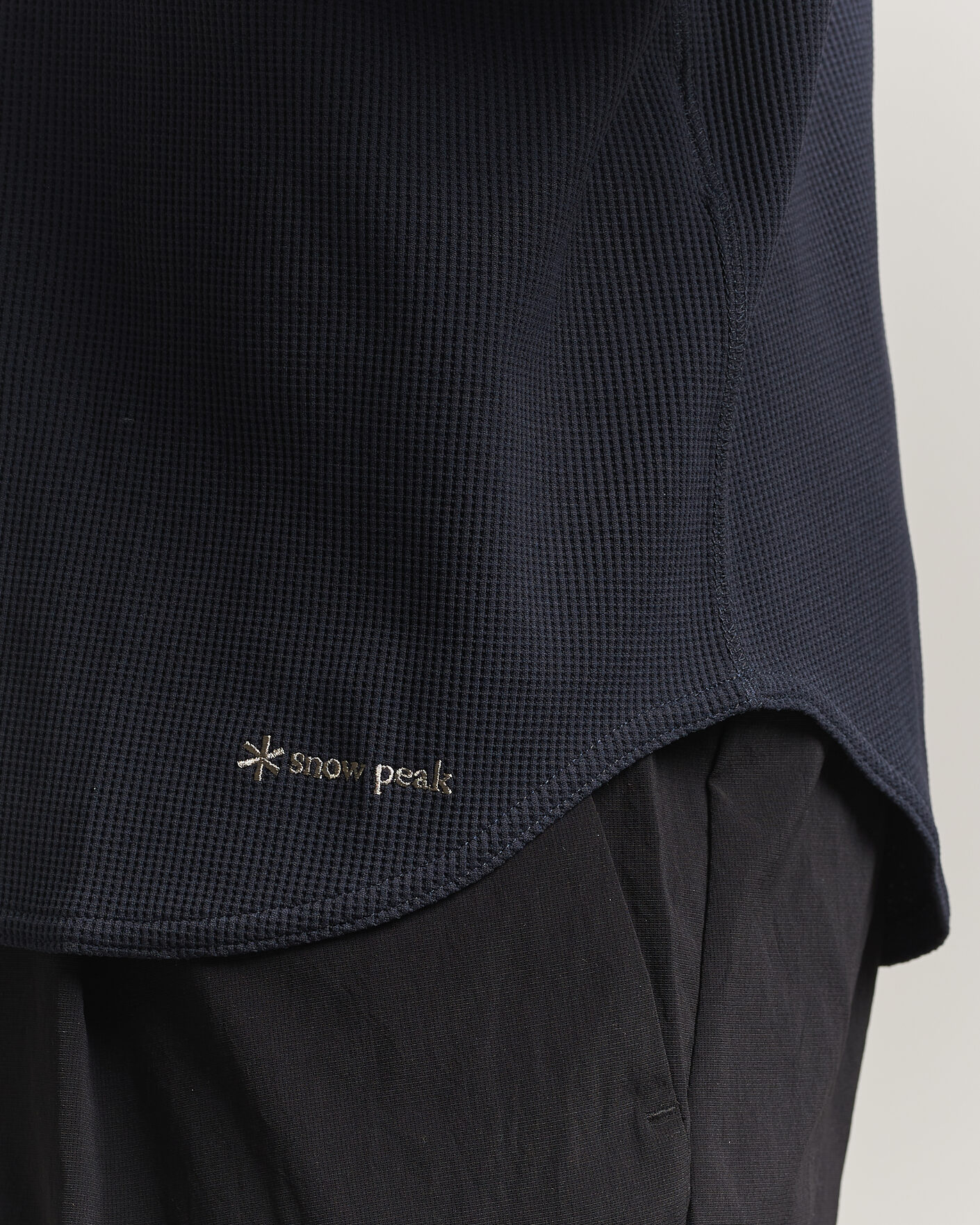 Men | T-Shirts | Snow Peak | Dry Waffle Long Sleeve T-Shirt Dark Navy