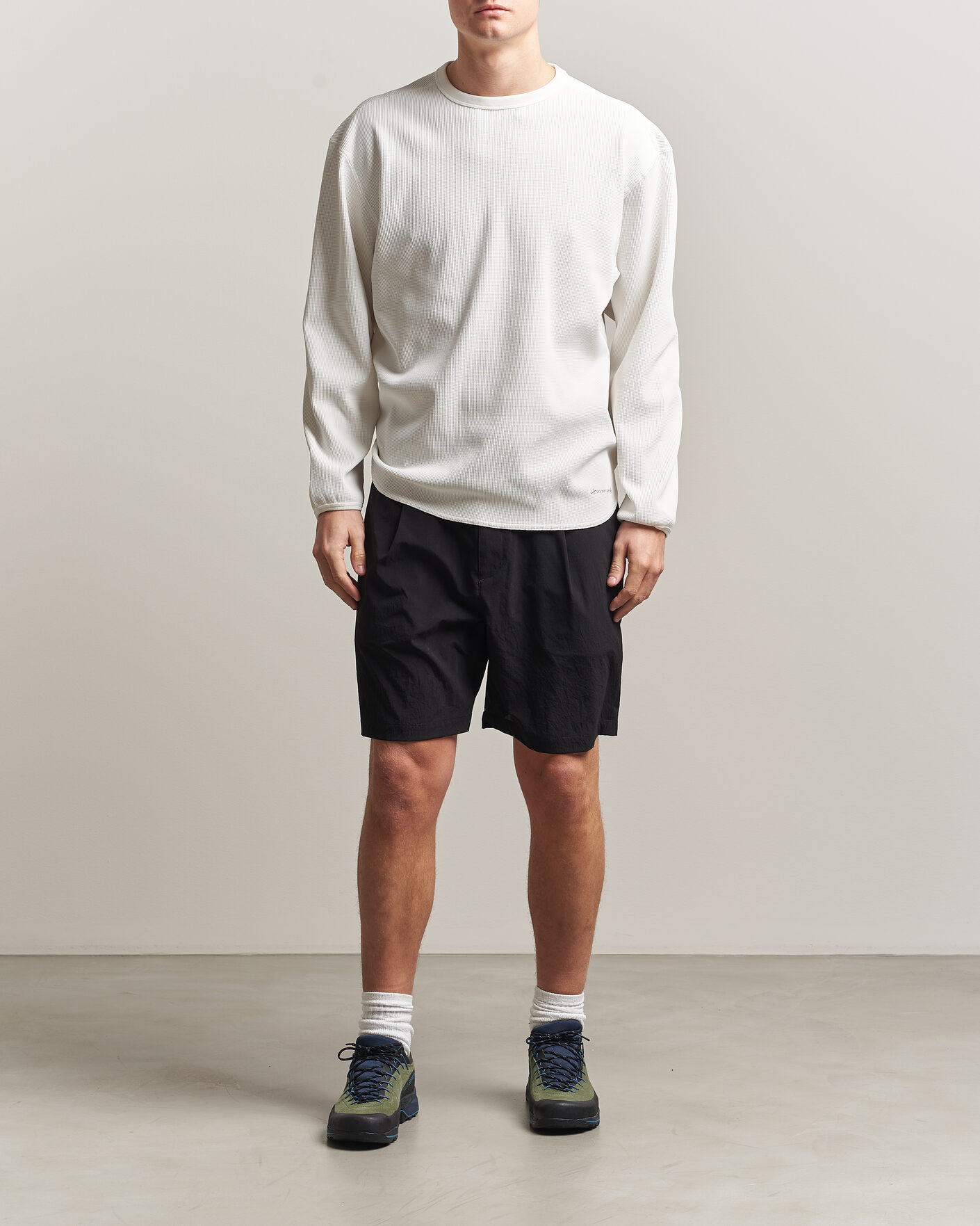 Men | T-Shirts | Snow Peak | Dry Waffle Long Sleeve T-Shirt Off White