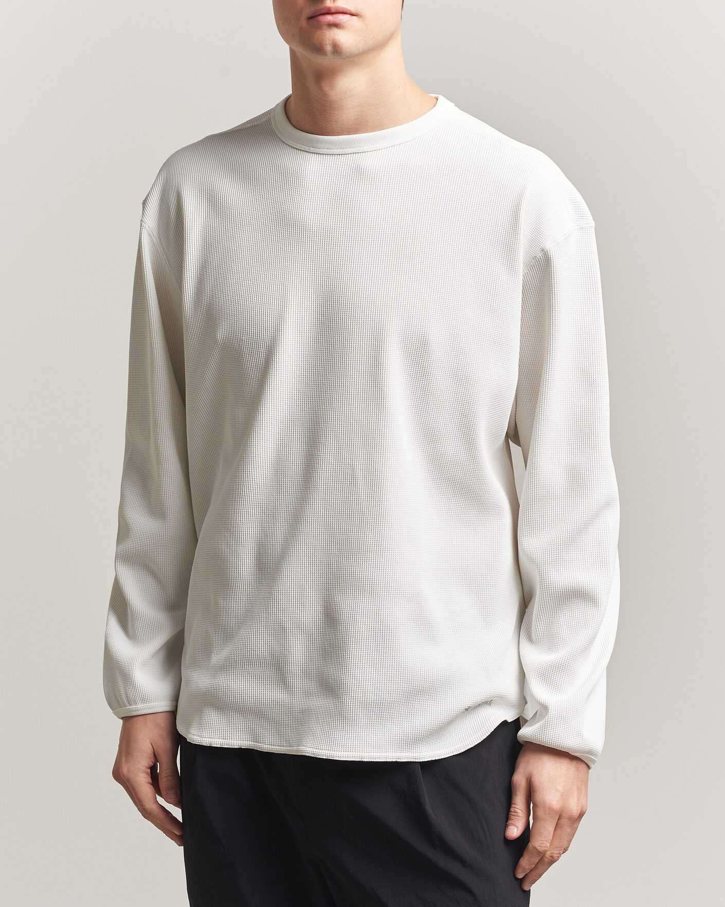Men | T-Shirts | Snow Peak | Dry Waffle Long Sleeve T-Shirt Off White