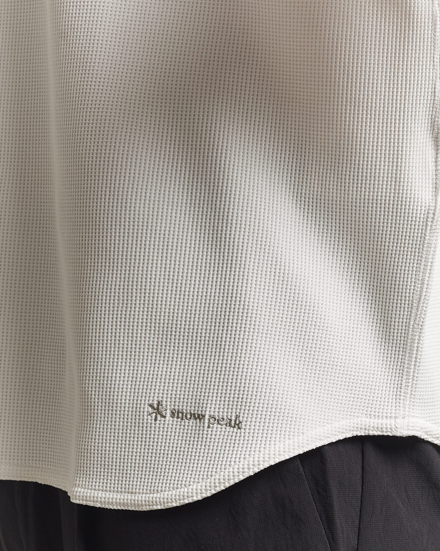 Men | T-Shirts | Snow Peak | Dry Waffle Long Sleeve T-Shirt Off White