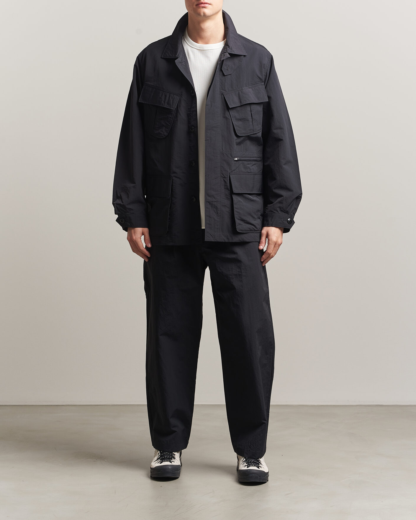 Men | Coats & Jackets | Snow Peak | Nylon Washer Jacket Black