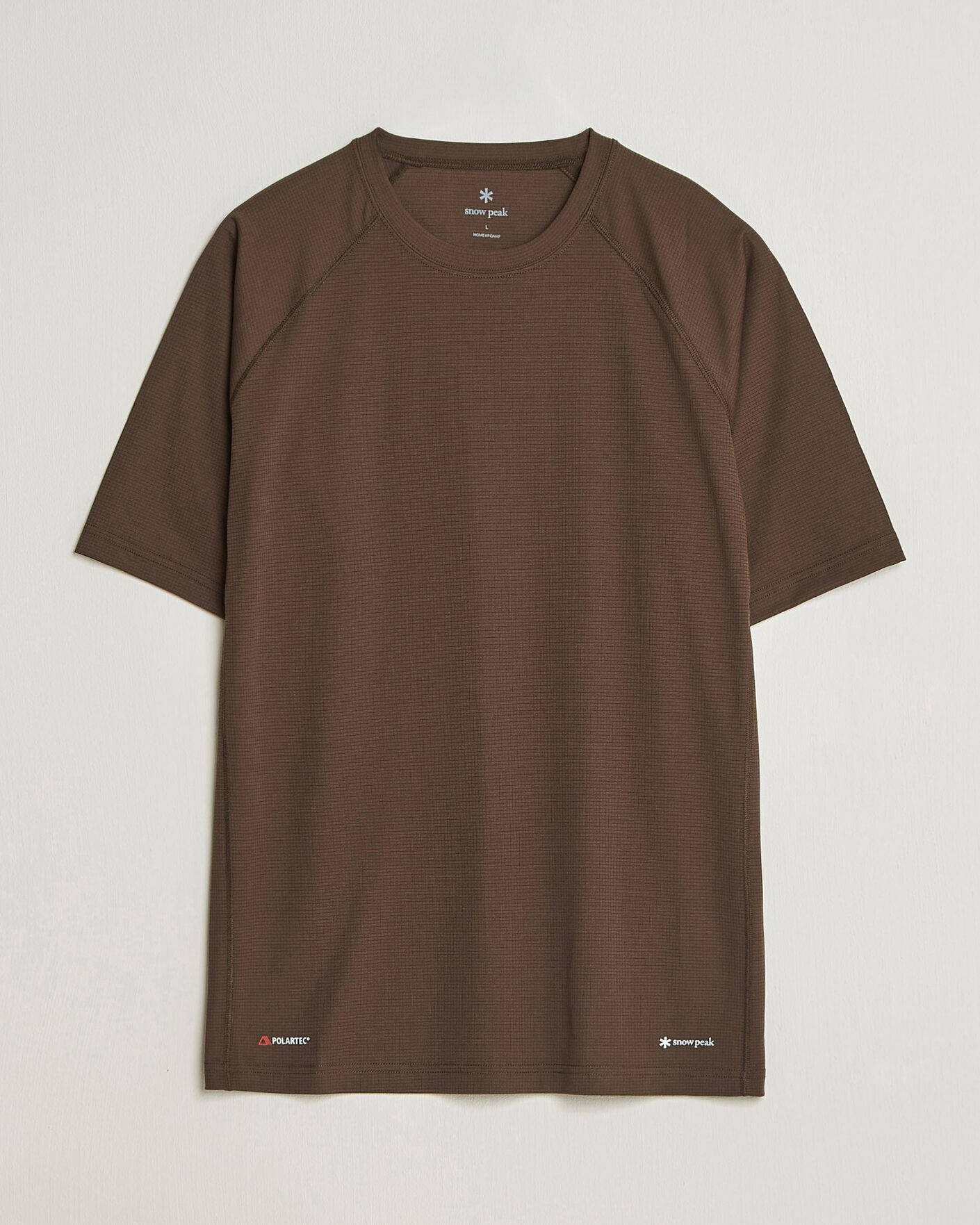 Men | T-Shirts | Snow Peak | Polartec Power Dry T-Shirt Brown