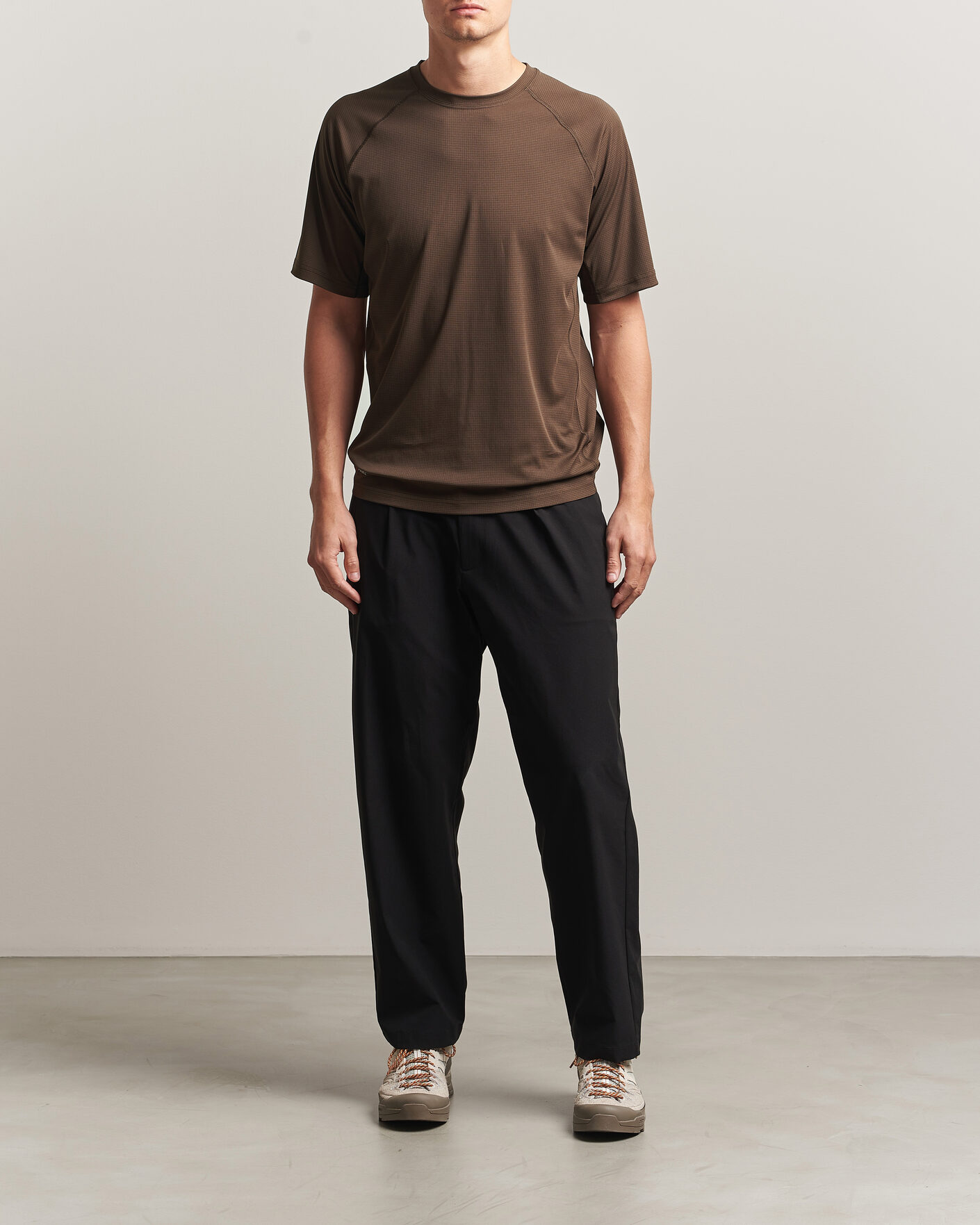 Men | T-Shirts | Snow Peak | Polartec Power Dry T-Shirt Brown