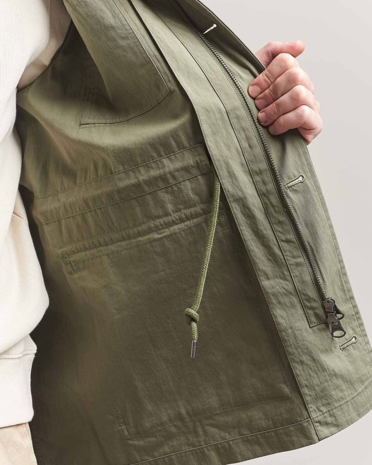 Men | Coats & Jackets | Gant | Cotton Field Jacket Dry Herb Green