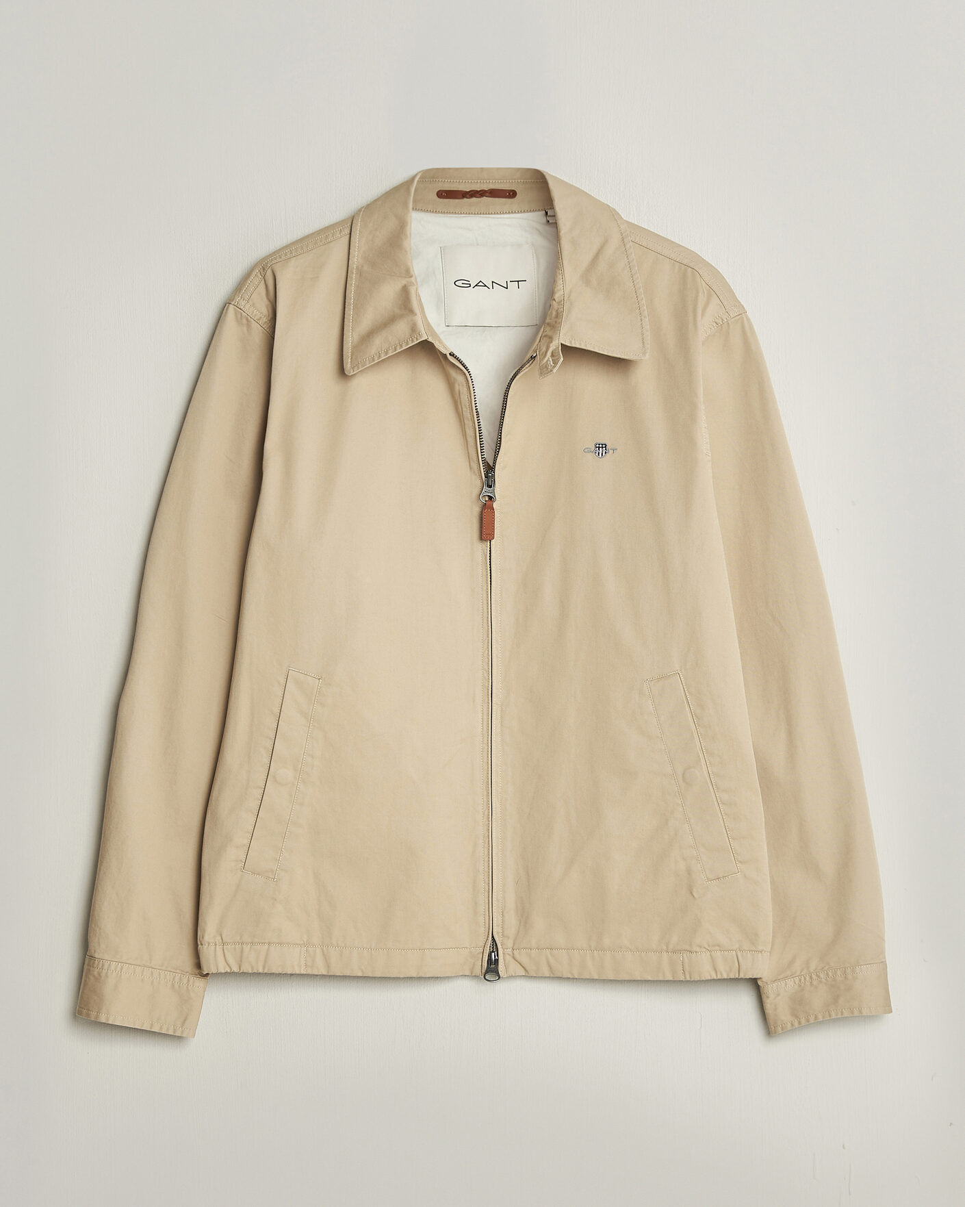 Men | Coats & Jackets | Gant | Cotton Windcheater Jacket Oat Beige