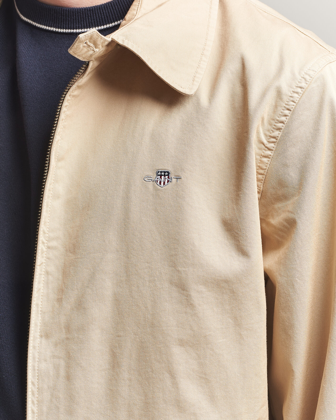 Men | Coats & Jackets | Gant | Cotton Windcheater Jacket Oat Beige