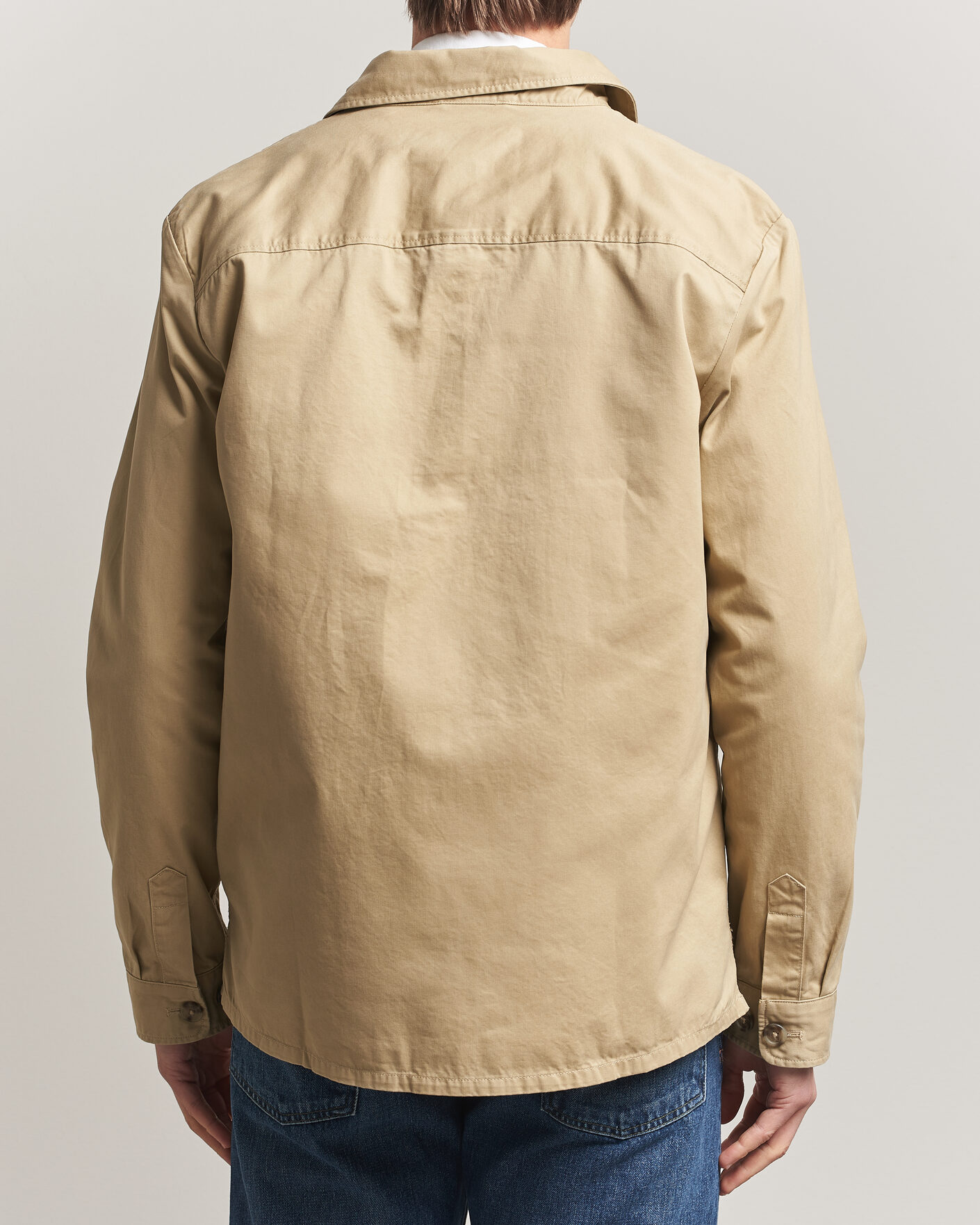 Men | Shirts | Gant | Regular Fit Cotton Twill Overshirt Woody Beige