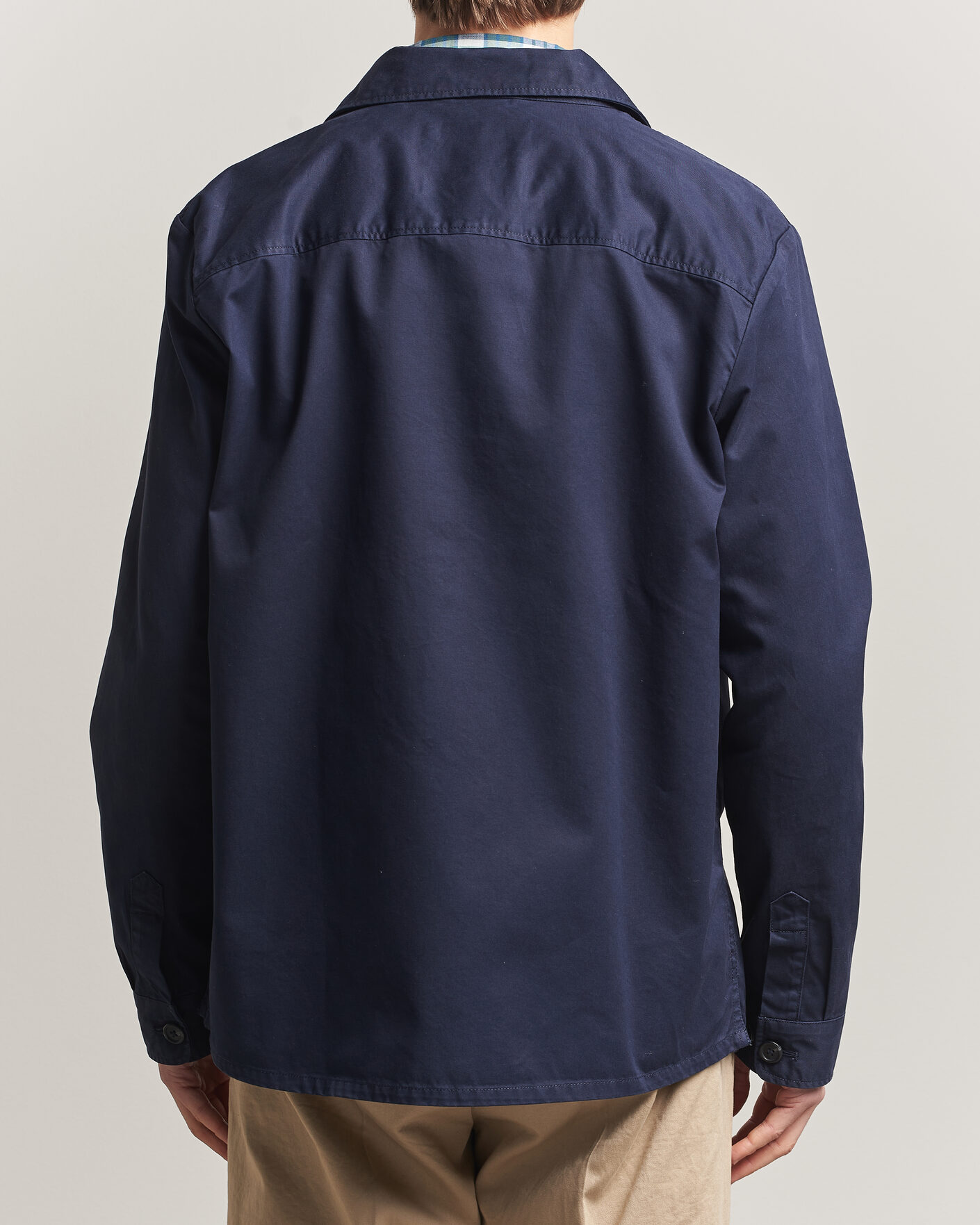 Men | Shirts | GANT | Regular Fit Cotton Twill Overshirt Evening Blue