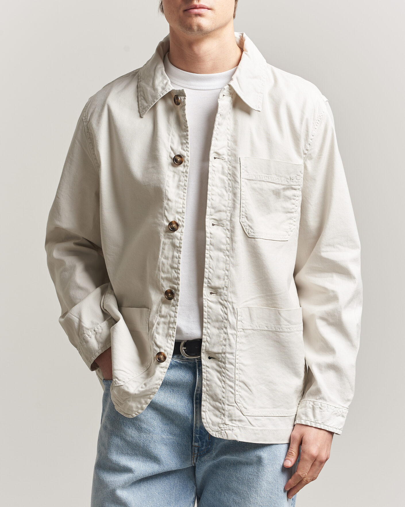 Men | Shirts | Gant | Regular Fit Cotton/Linen Overshirt Sand