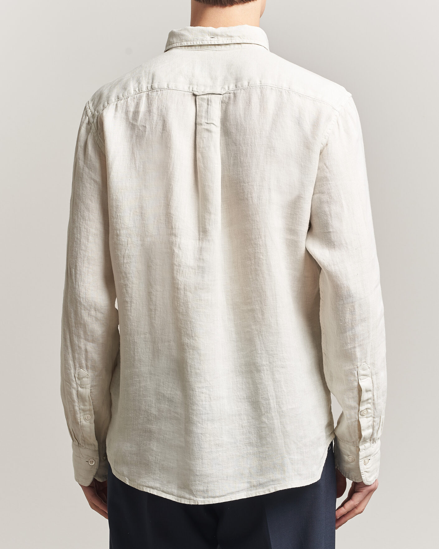 Men | Shirts | Gant | Regular Fit Garment Dyed Linen Shirt Sand