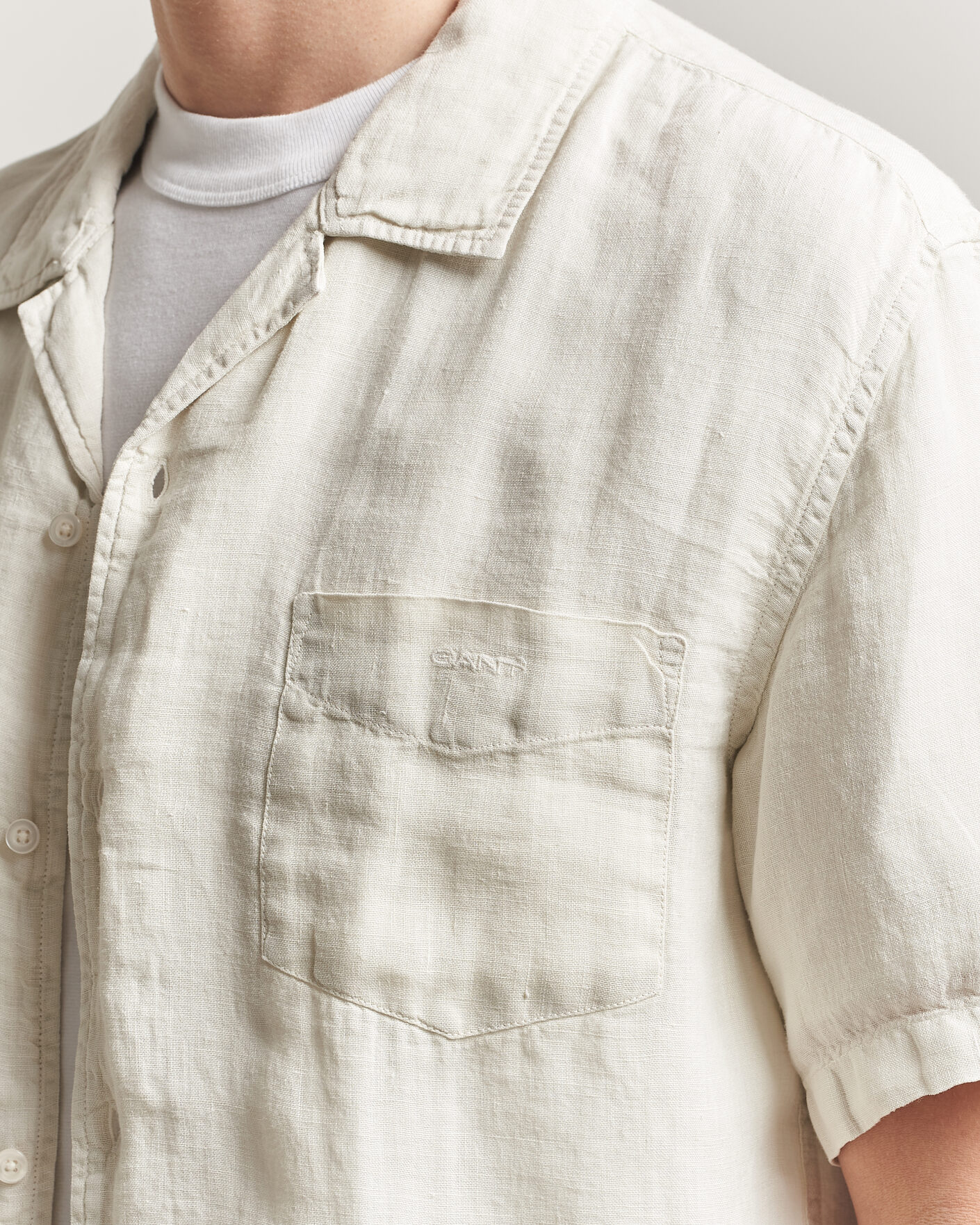 Men | Shirts | Gant | Regular Fit Garment Dyed Resort Shirt Sand