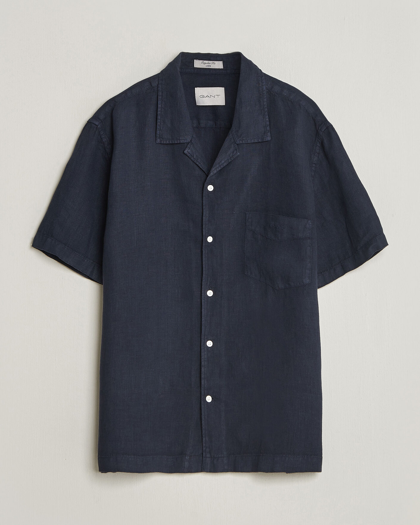 Men | Shirts | Gant | Regular Fit Garment Dyed Camp Shirrt Evening Blue